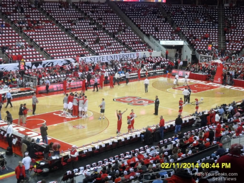 section 106 seat view  for basketball - pnc arena