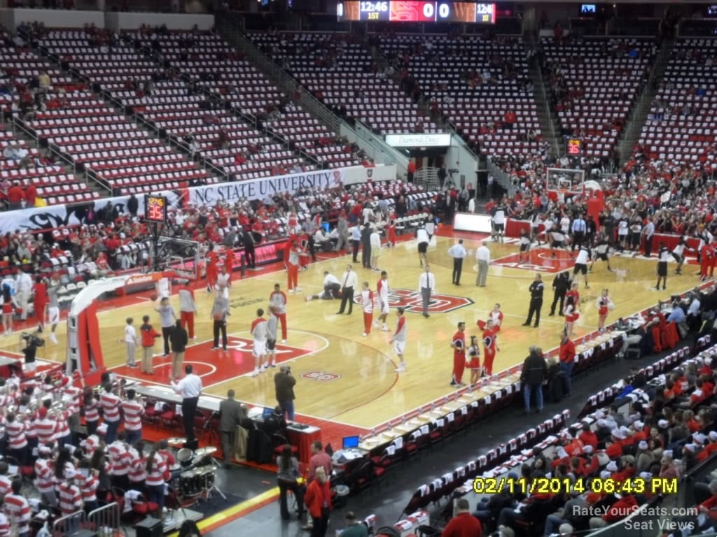 section 107 seat view  for basketball - pnc arena