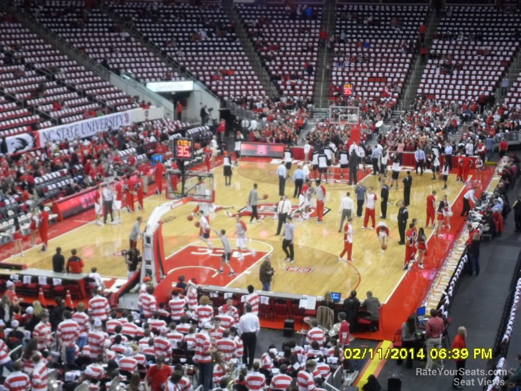 section 110 seat view  for basketball - lenovo center