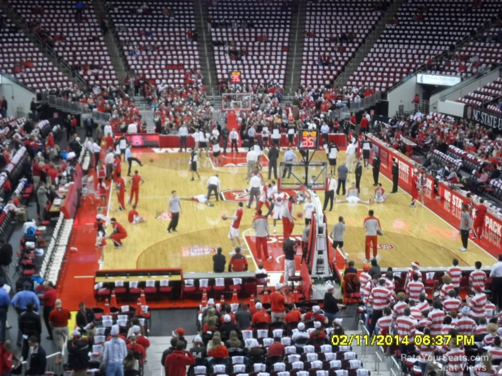section 112 seat view  for basketball - lenovo center