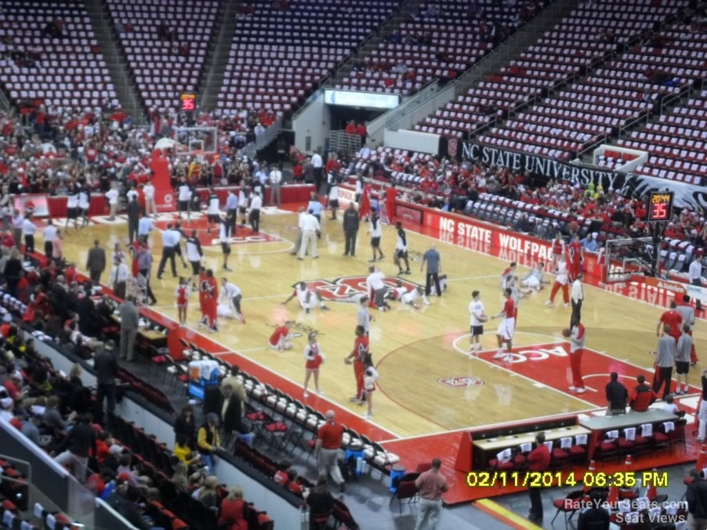section 114 seat view  for basketball - pnc arena