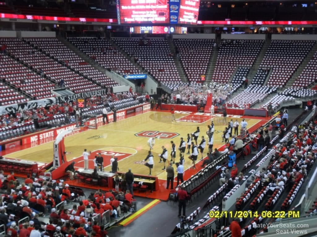 section 124 seat view  for basketball - pnc arena