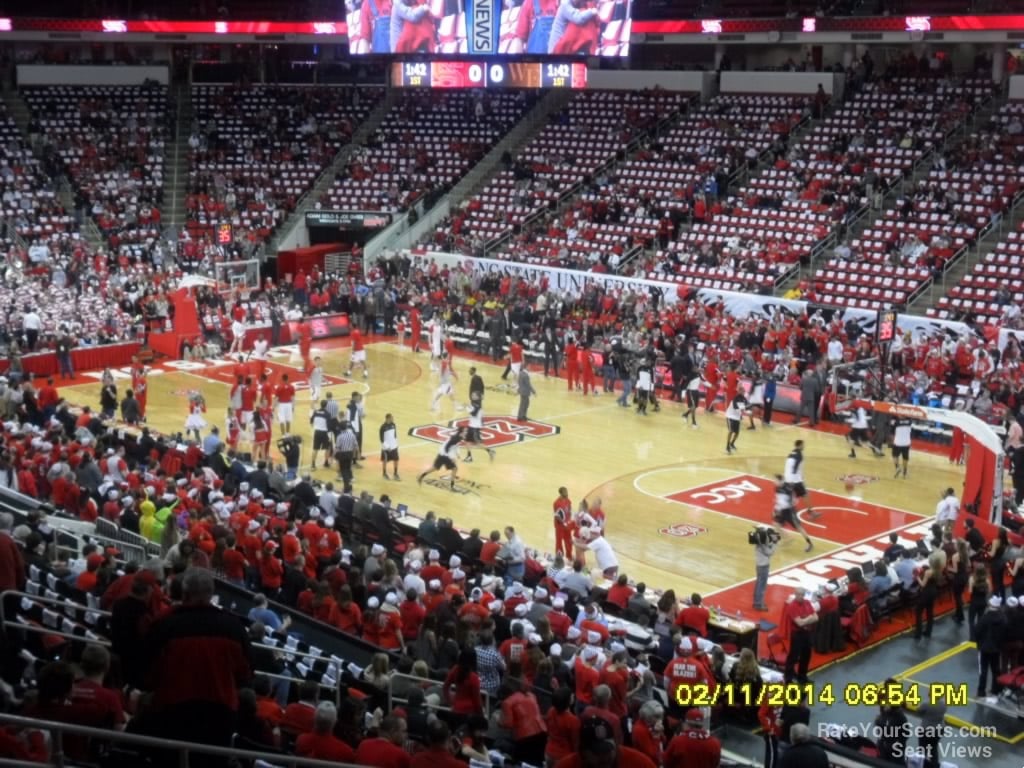 section 128 seat view  for basketball - lenovo center
