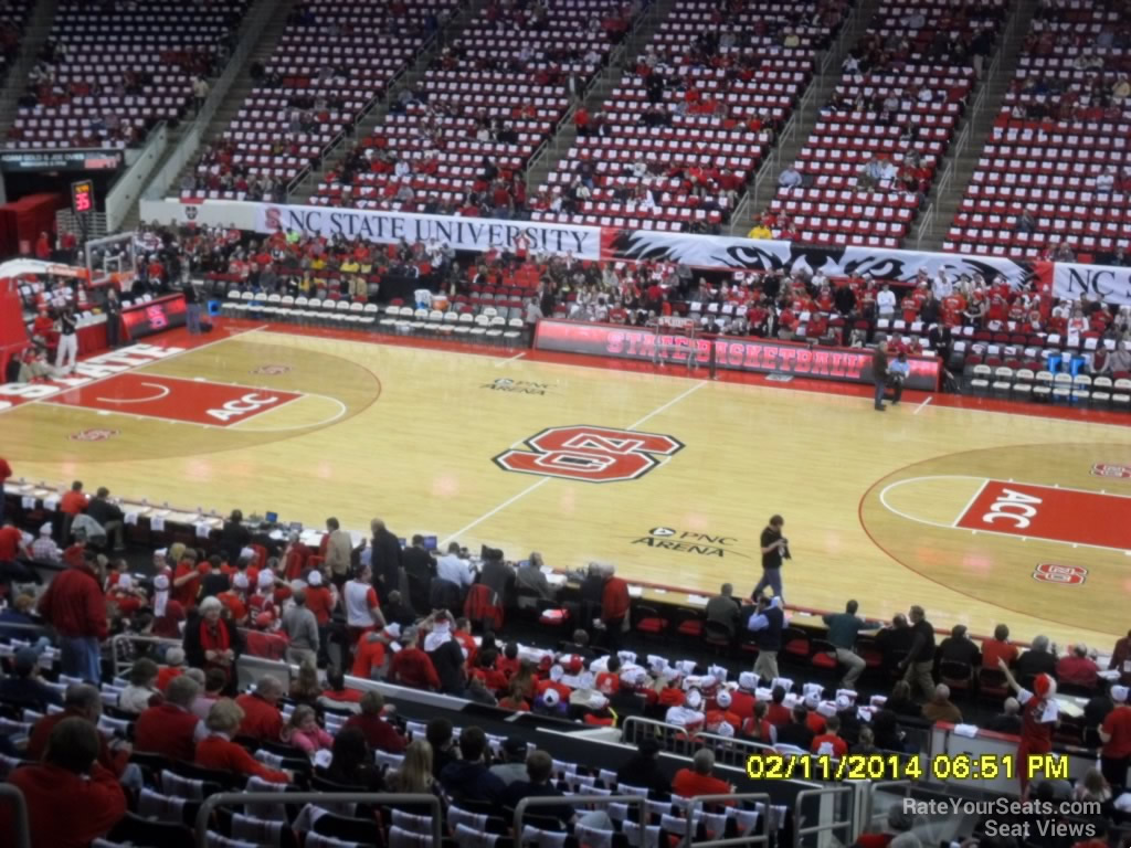 section 130 seat view  for basketball - pnc arena