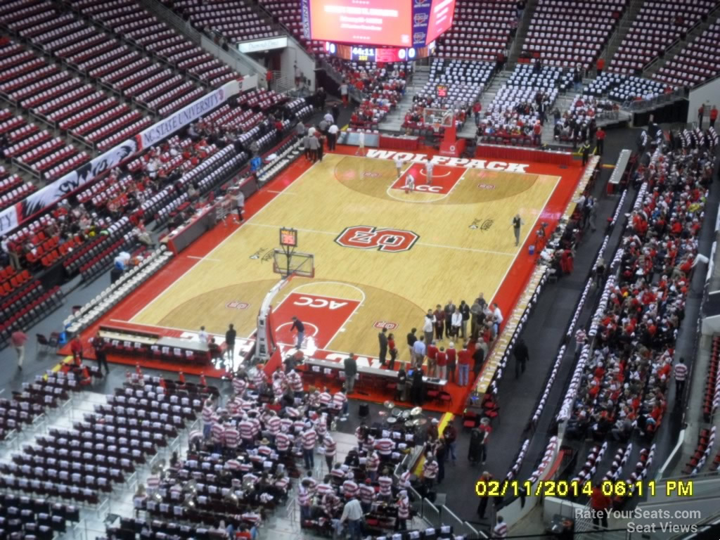 section 310 seat view  for basketball - lenovo center
