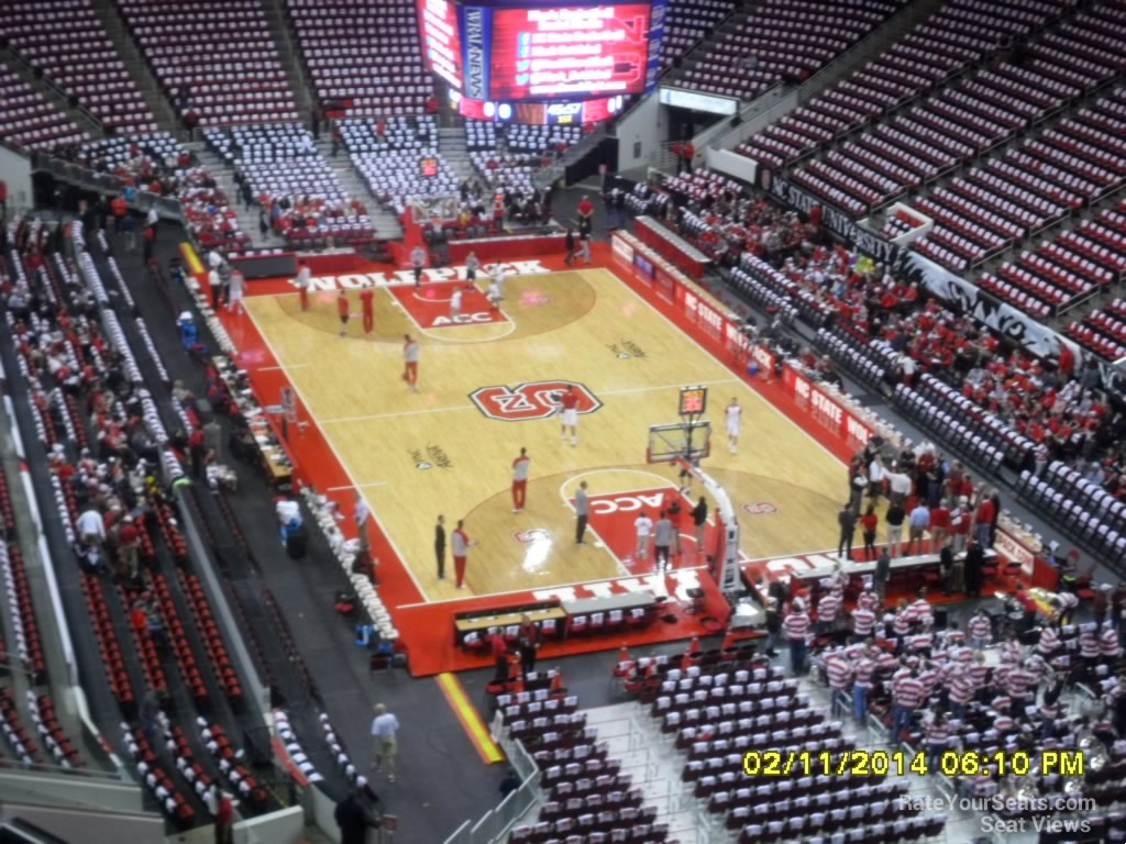 section 314 seat view  for basketball - lenovo center