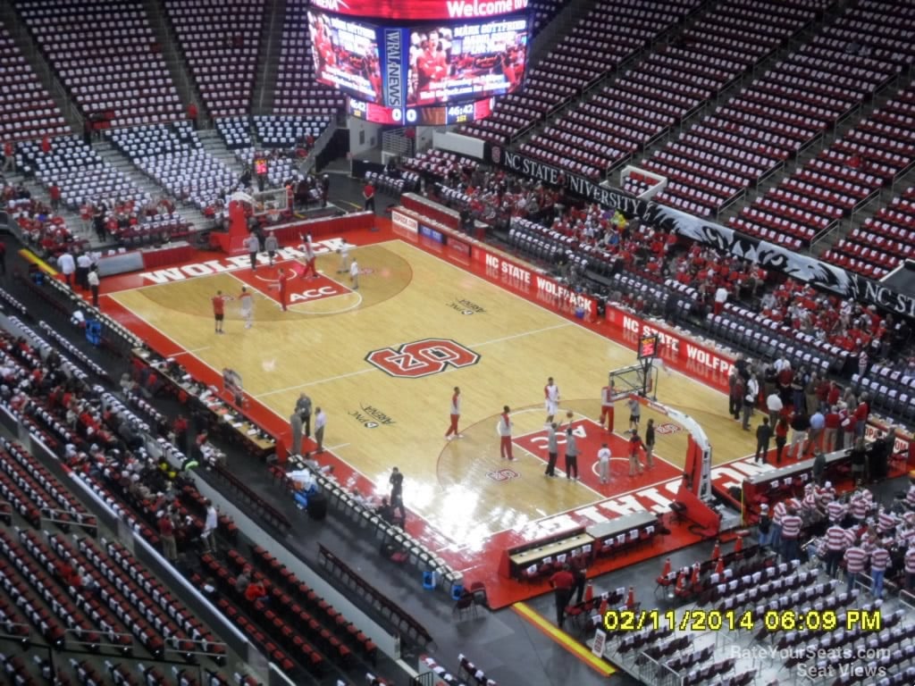 section 316 seat view  for basketball - pnc arena
