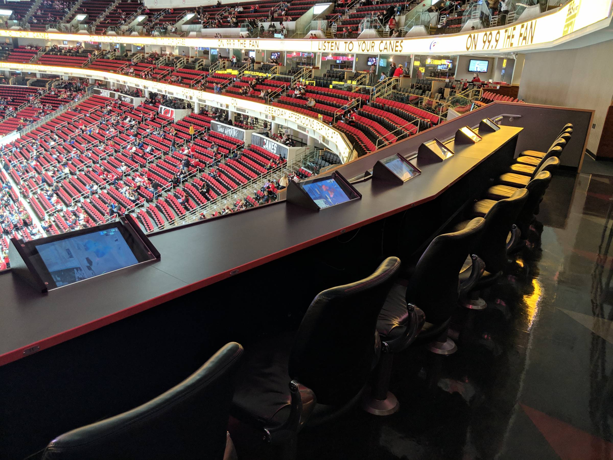club ledge seats at PNC Arena