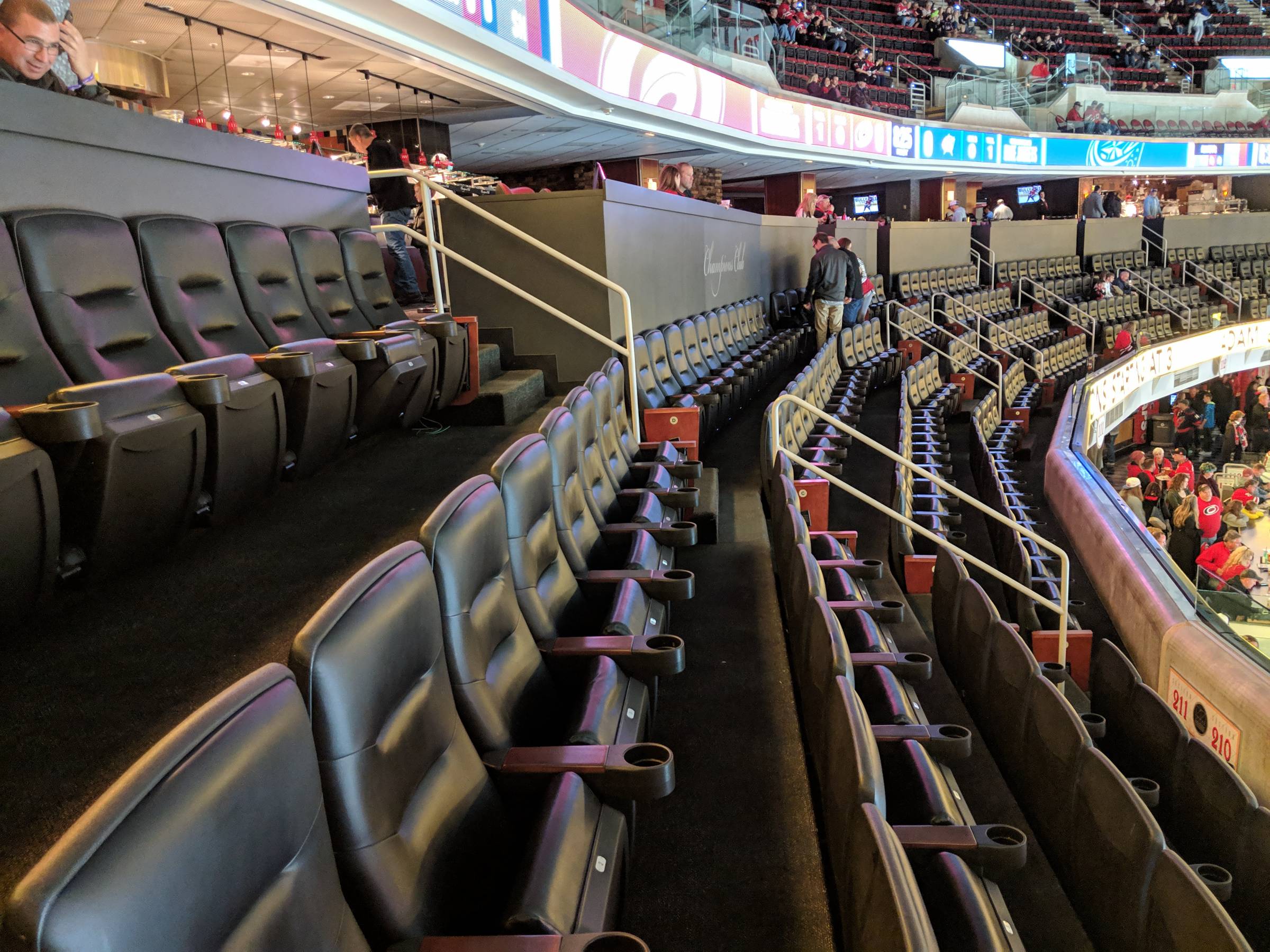 champions club seats at PNC Arena in Raleigh