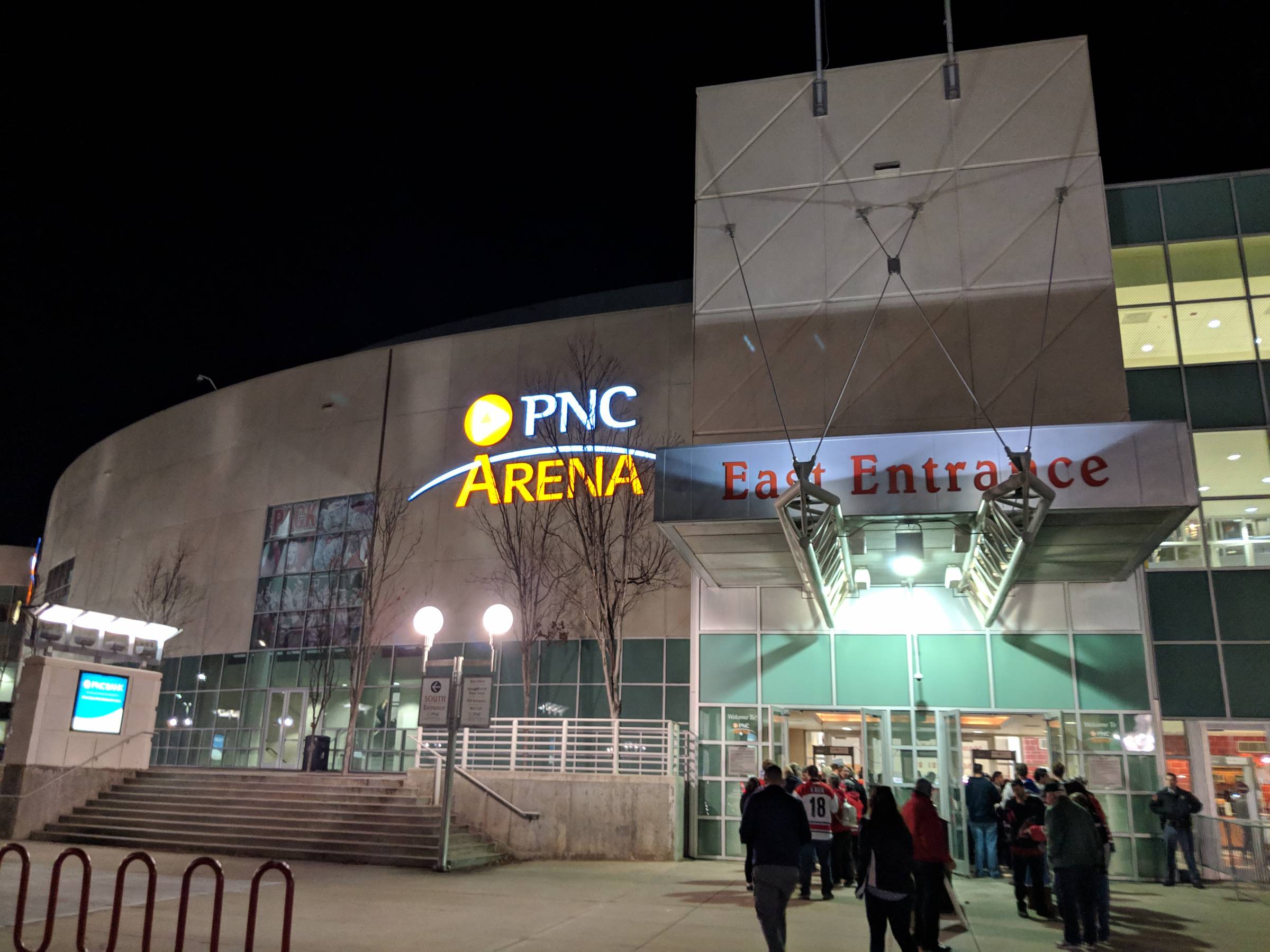 outside of PNC Arena in Raleigh