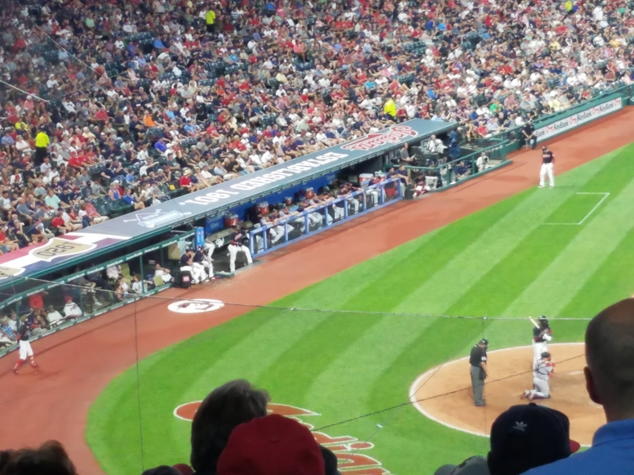 guardians dugout at progressive field