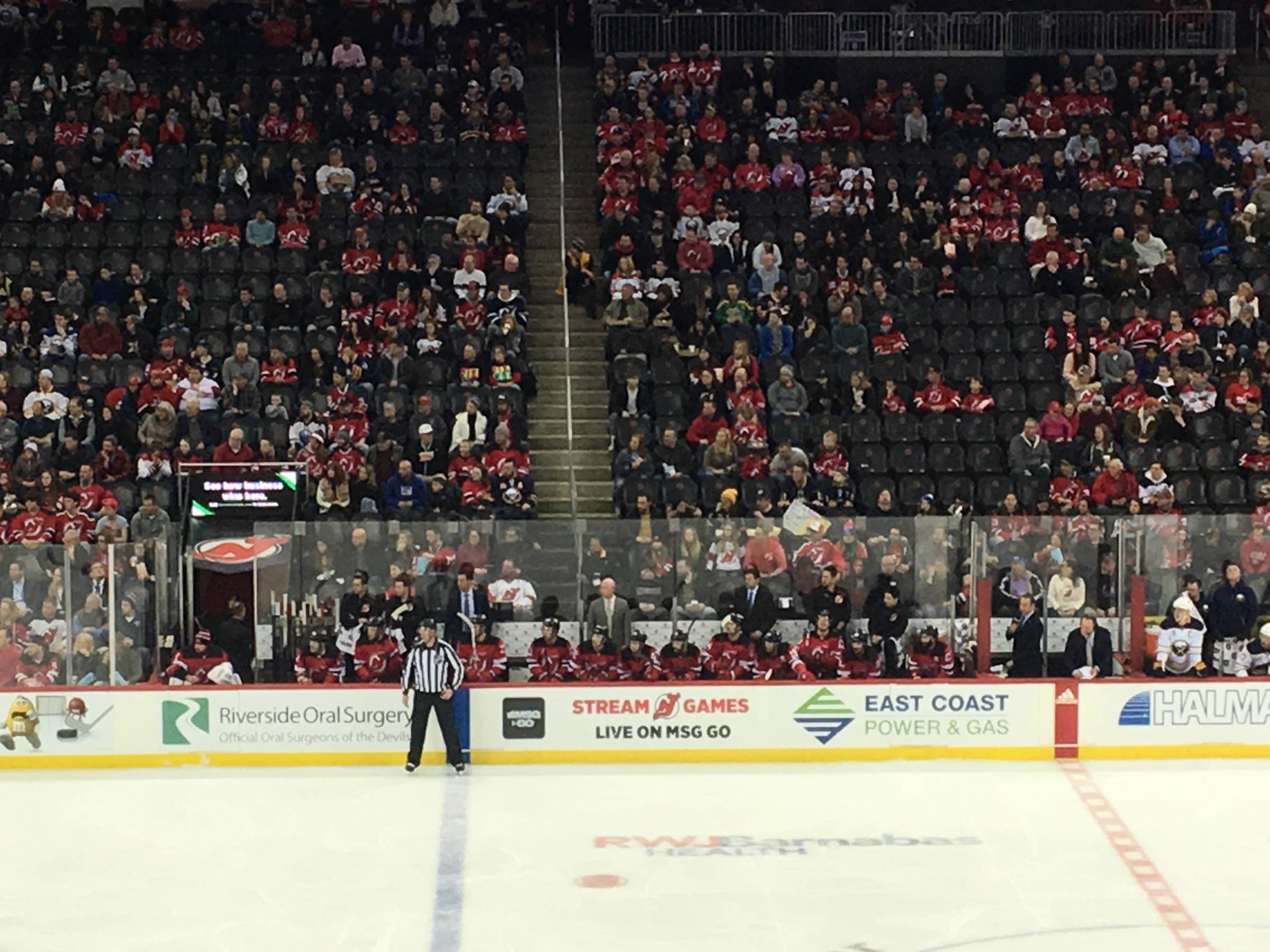 New Jersey Devils Park Bench