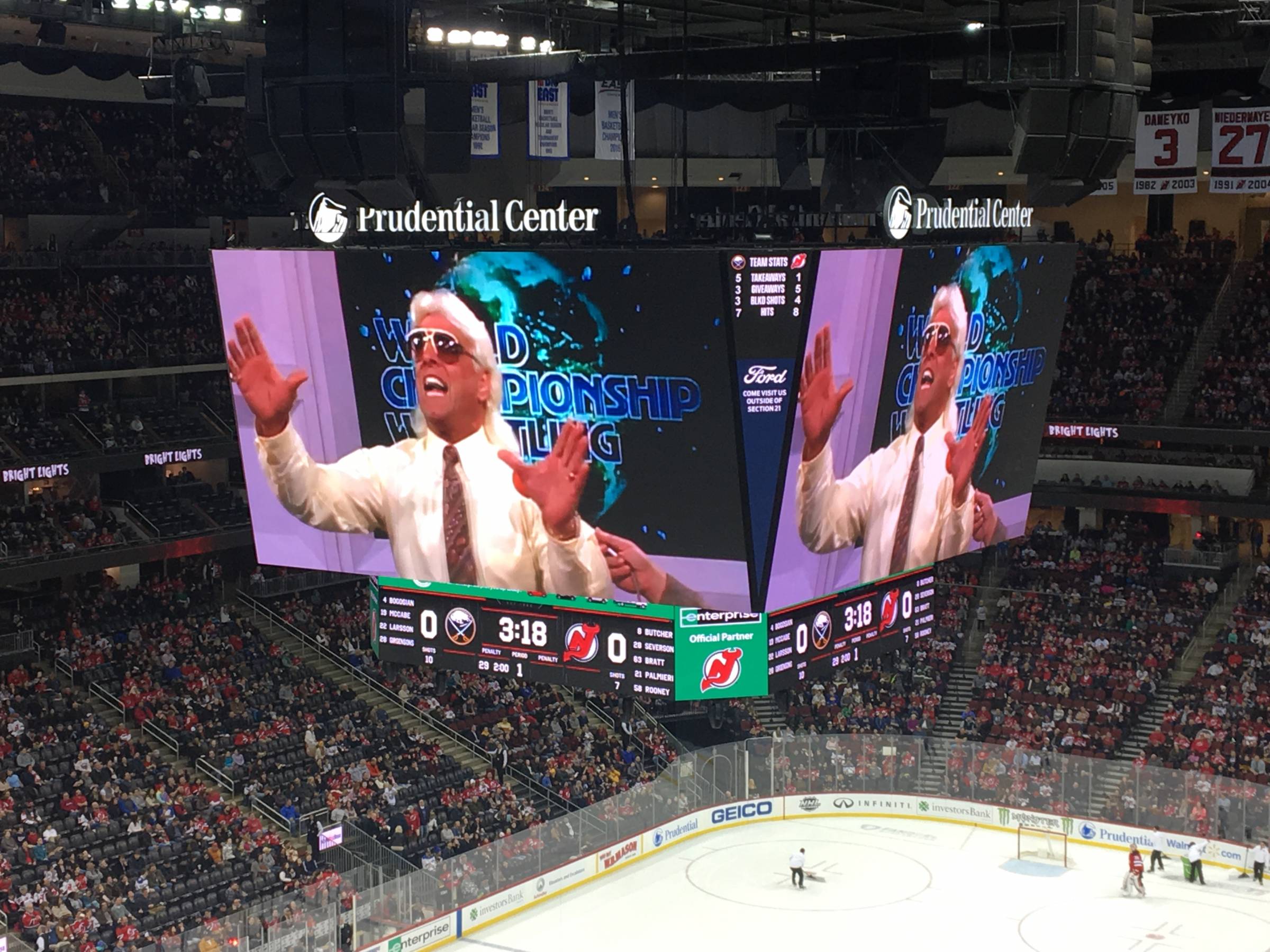 What are the best seats for a hockey game at the Prudential Center