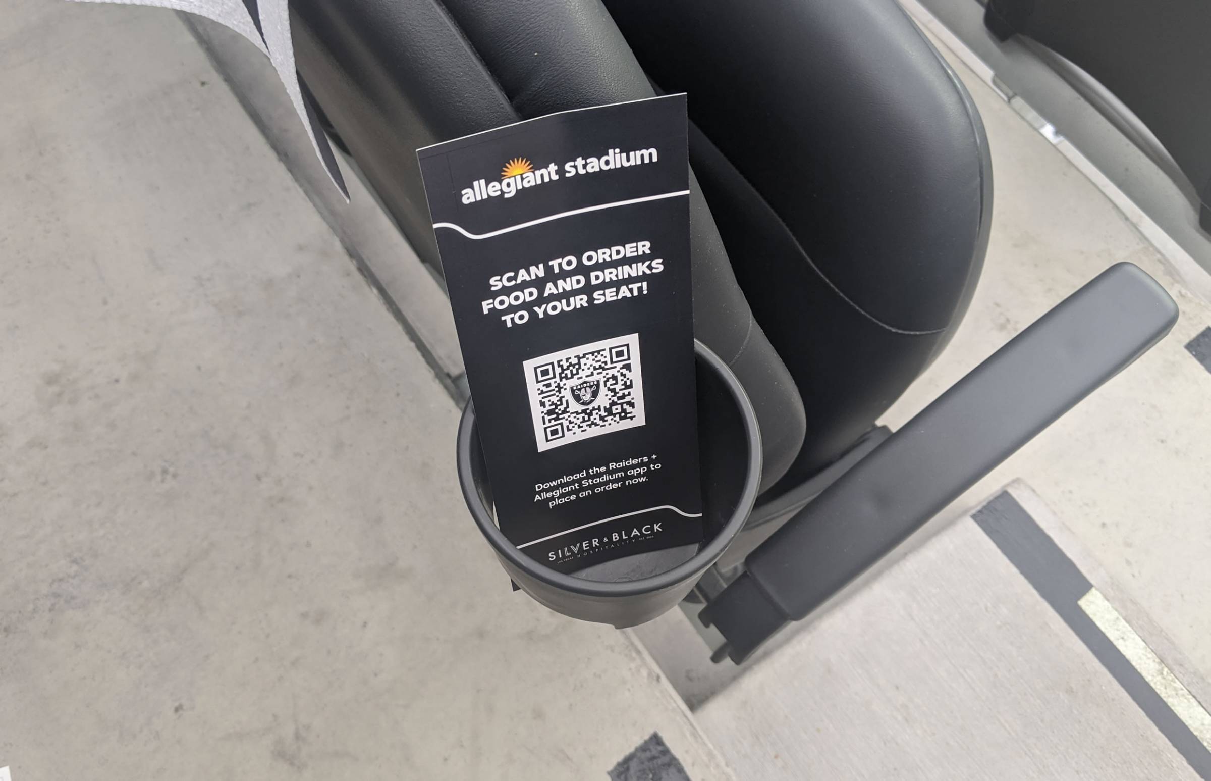 allegiant stadium in-seat wait service