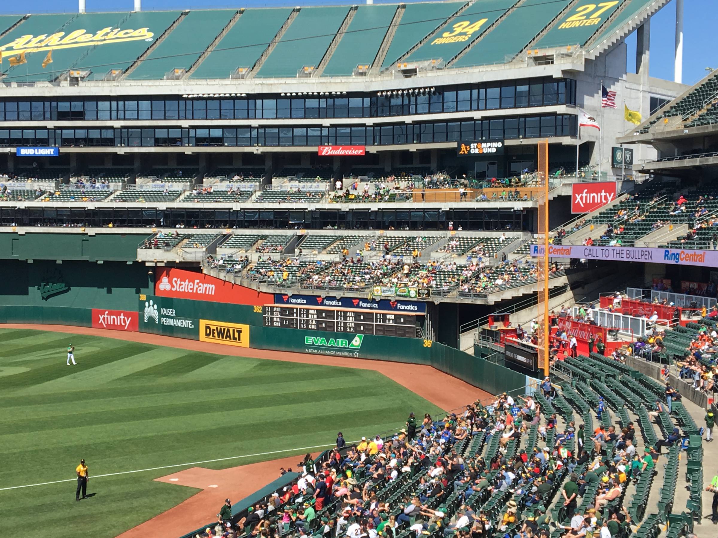 Right Field Bleacher seats at Ringcentral Coliseum in Oakland