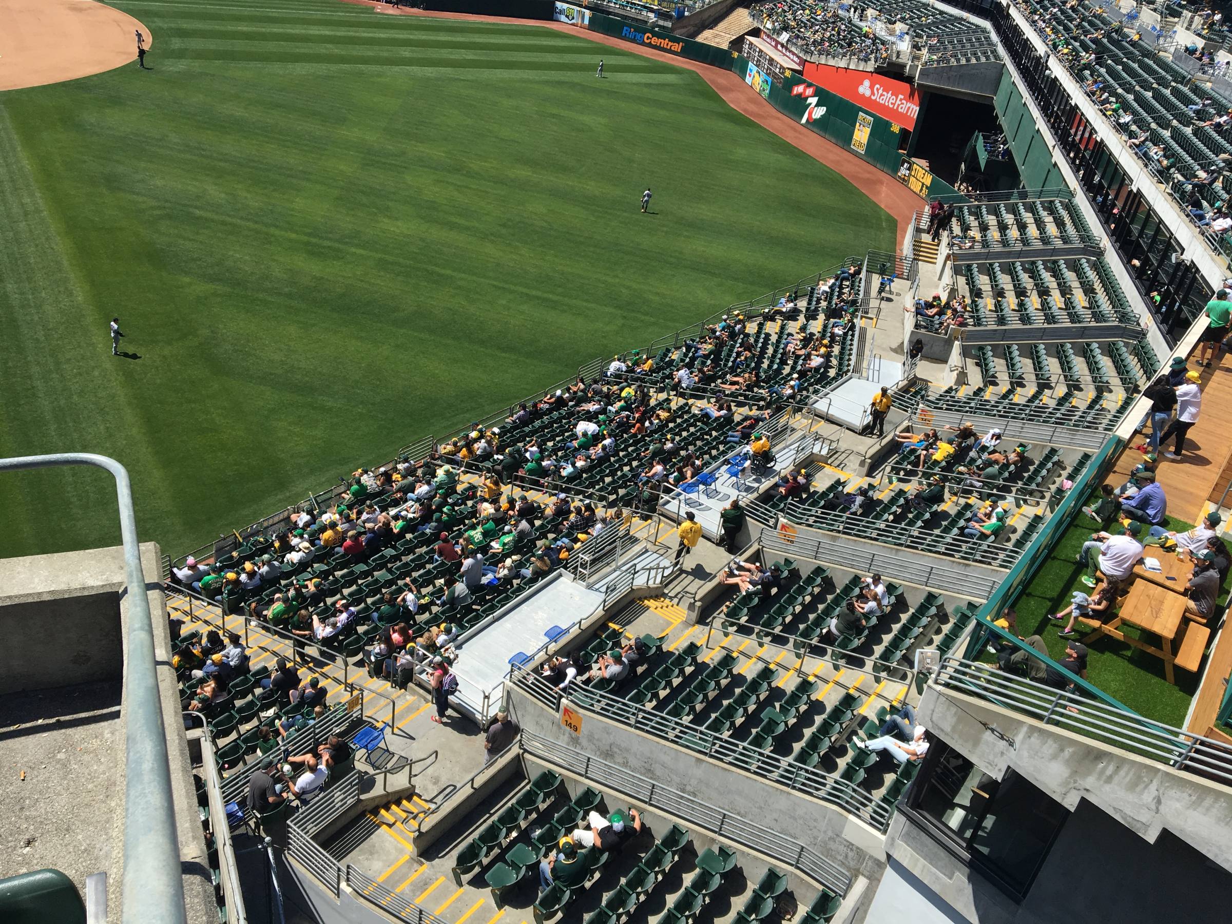 oakland as bleacher seats