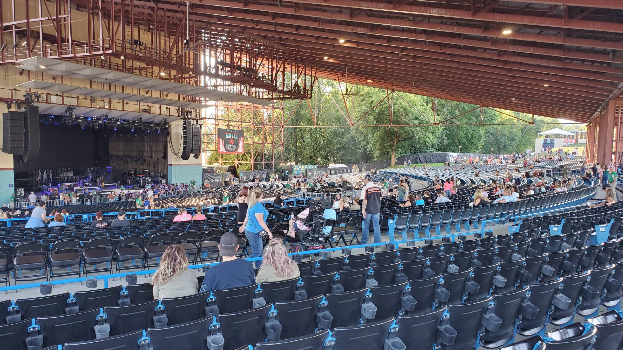 Pavilion seats at Riverbend 