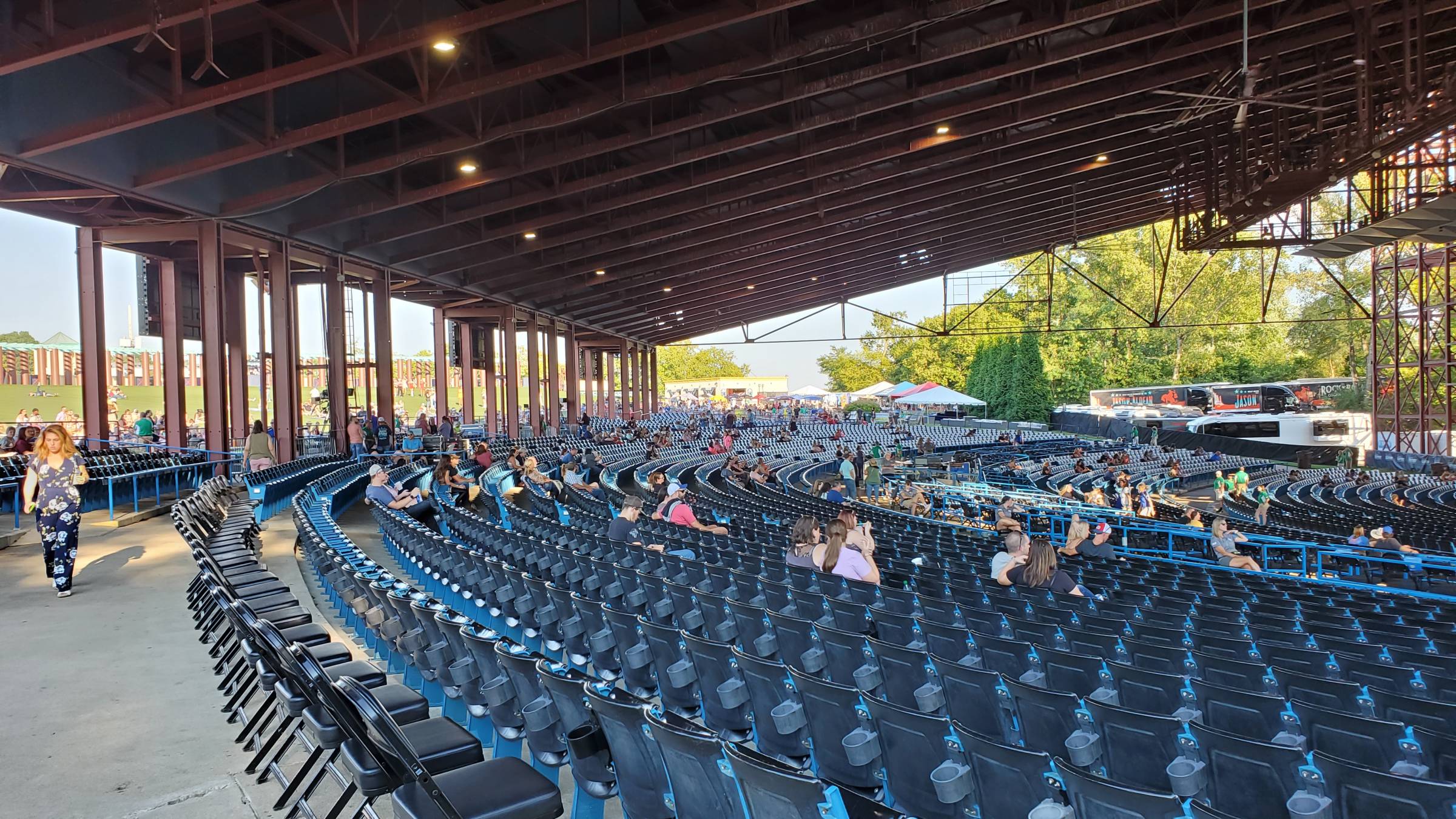 Upper pavilion seats at Riverbend