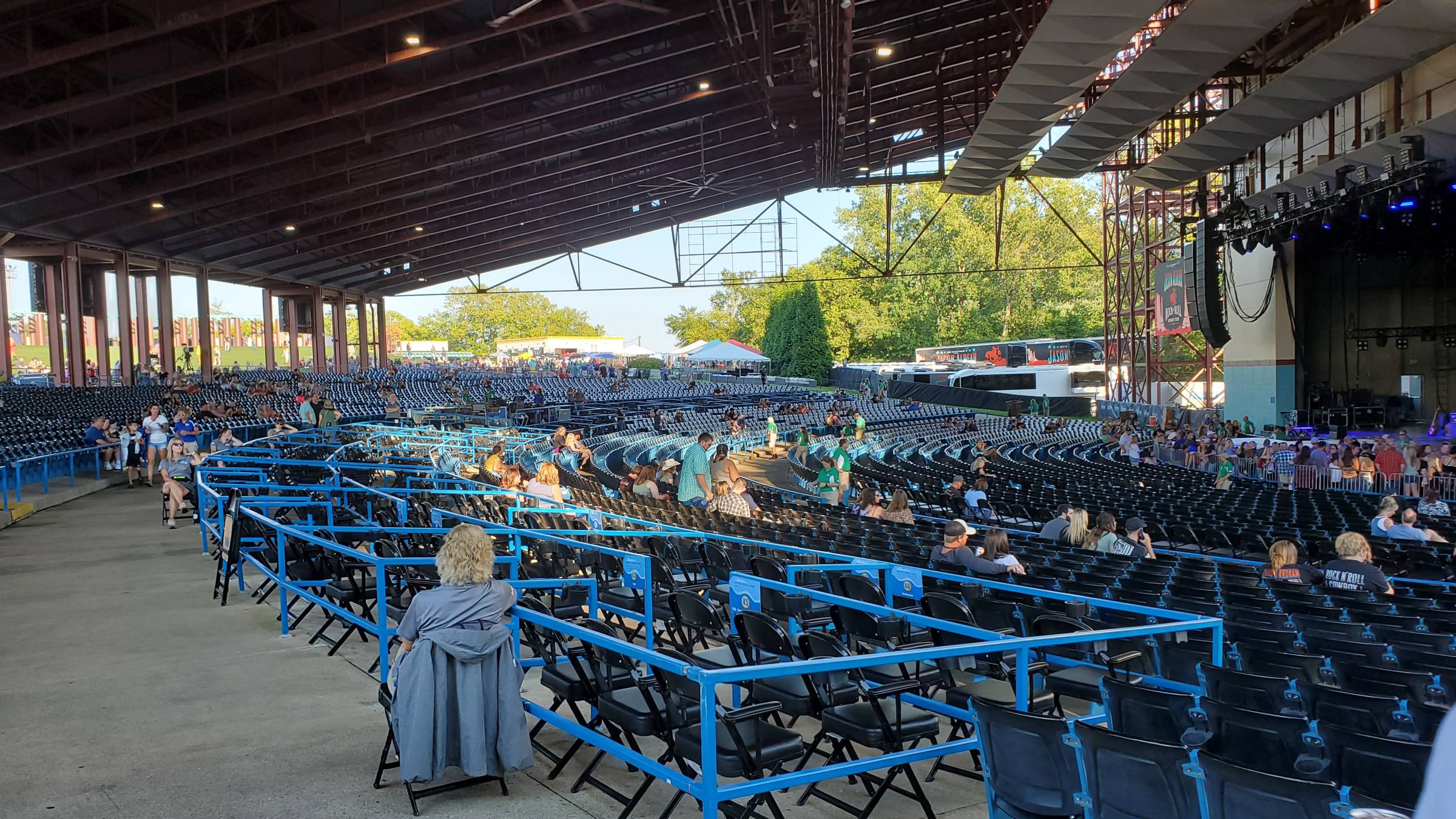 Middle pavilion seats at Riverbend