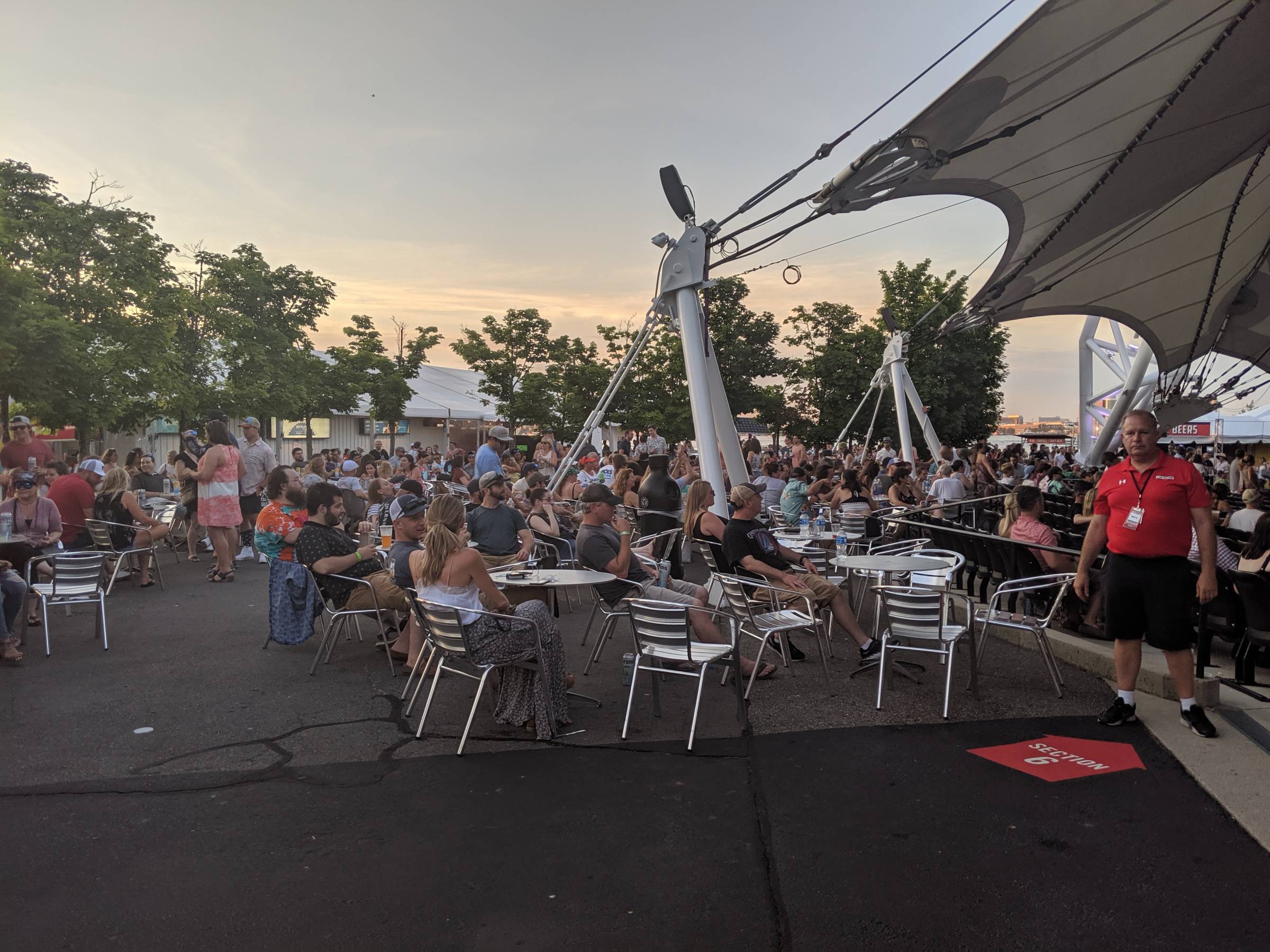 concourse table seats at rockland pavilion