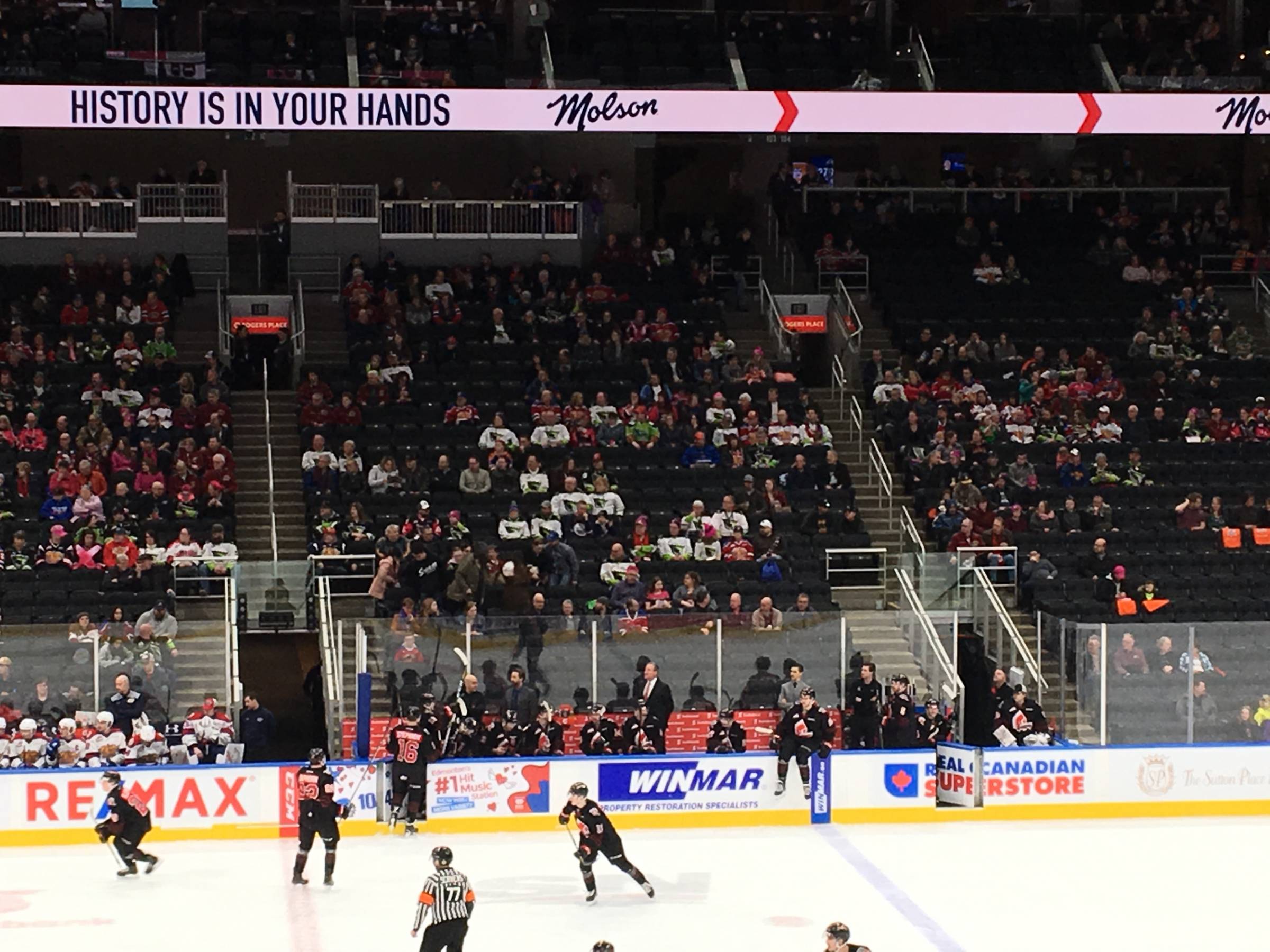 Visitor Bench at Rogers Place