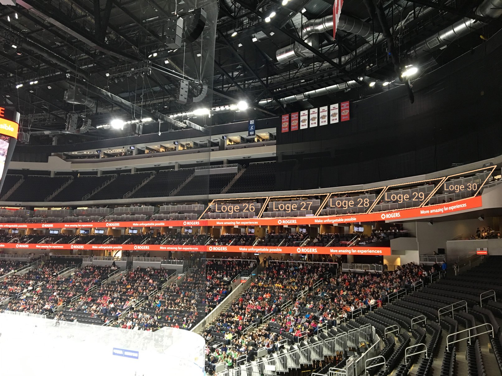 Loge Sections 26-30 at Rogers Place