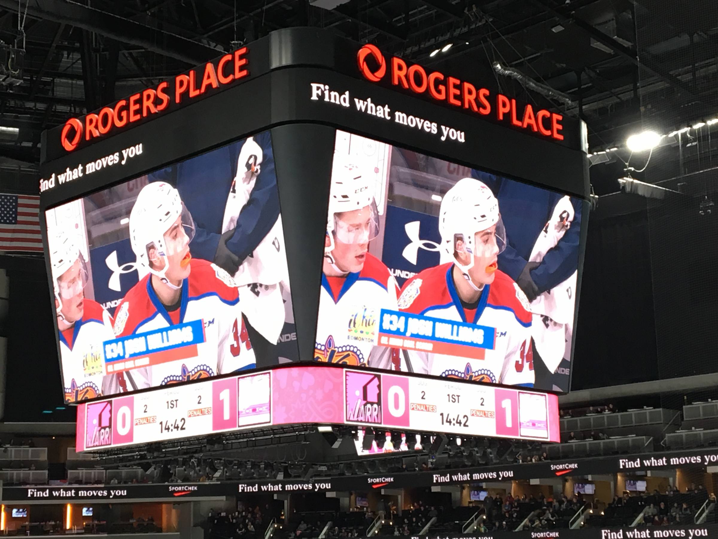 Jumbotron at Rogers Place