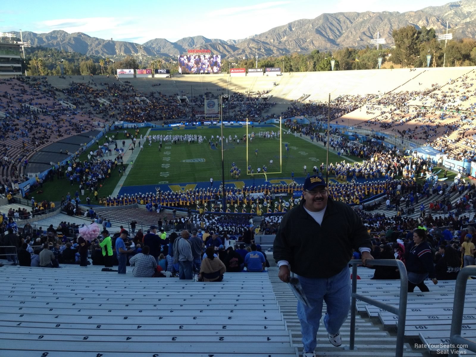section 25, row 71 seat view  for football - rose bowl stadium