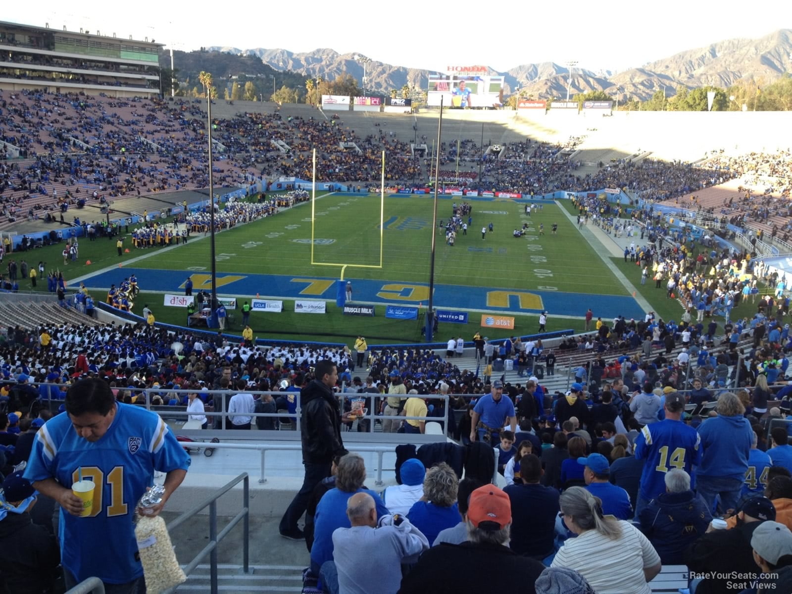 section 26, row 51 seat view  for football - rose bowl stadium