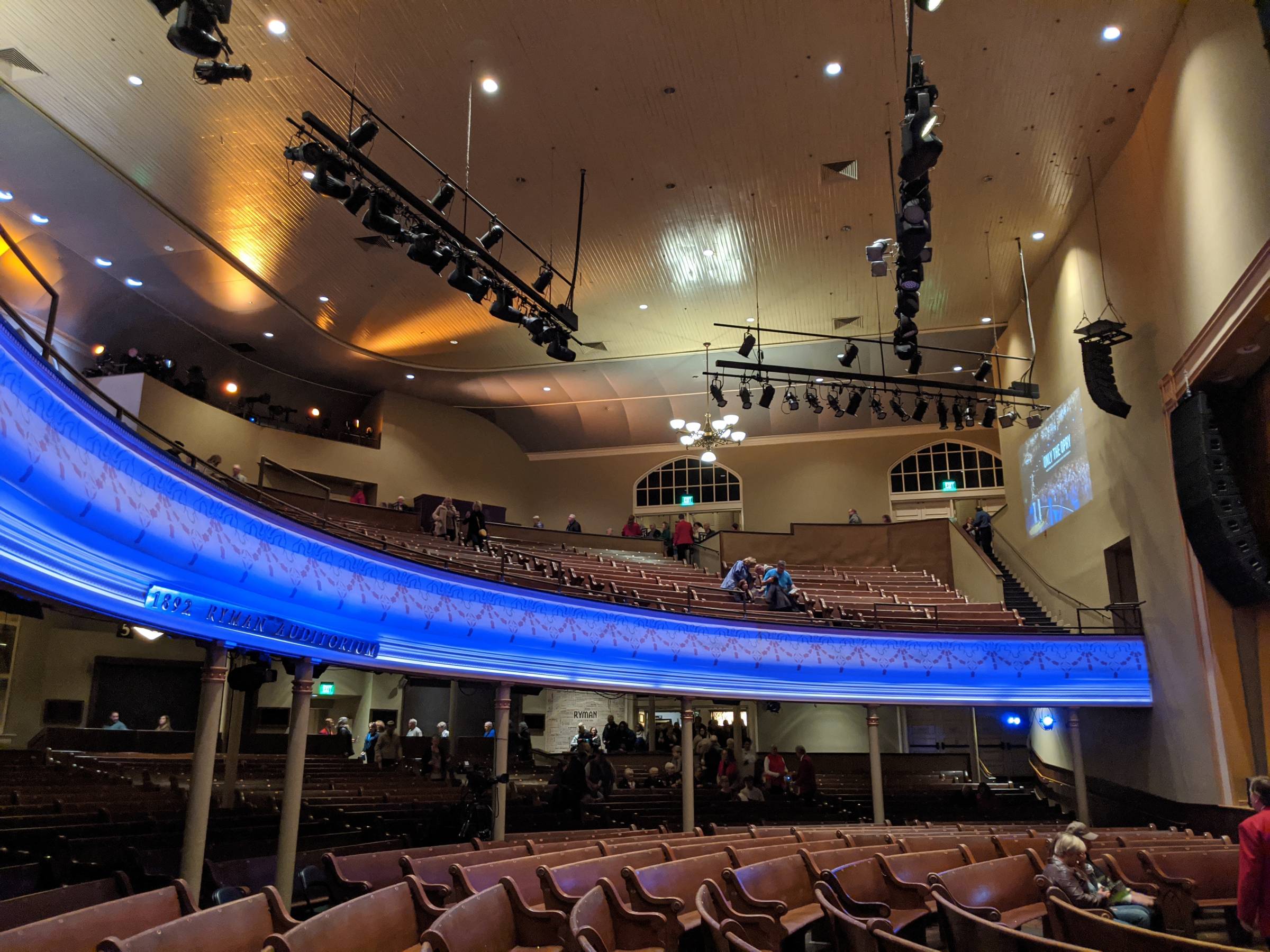 view inside ryman auditorium