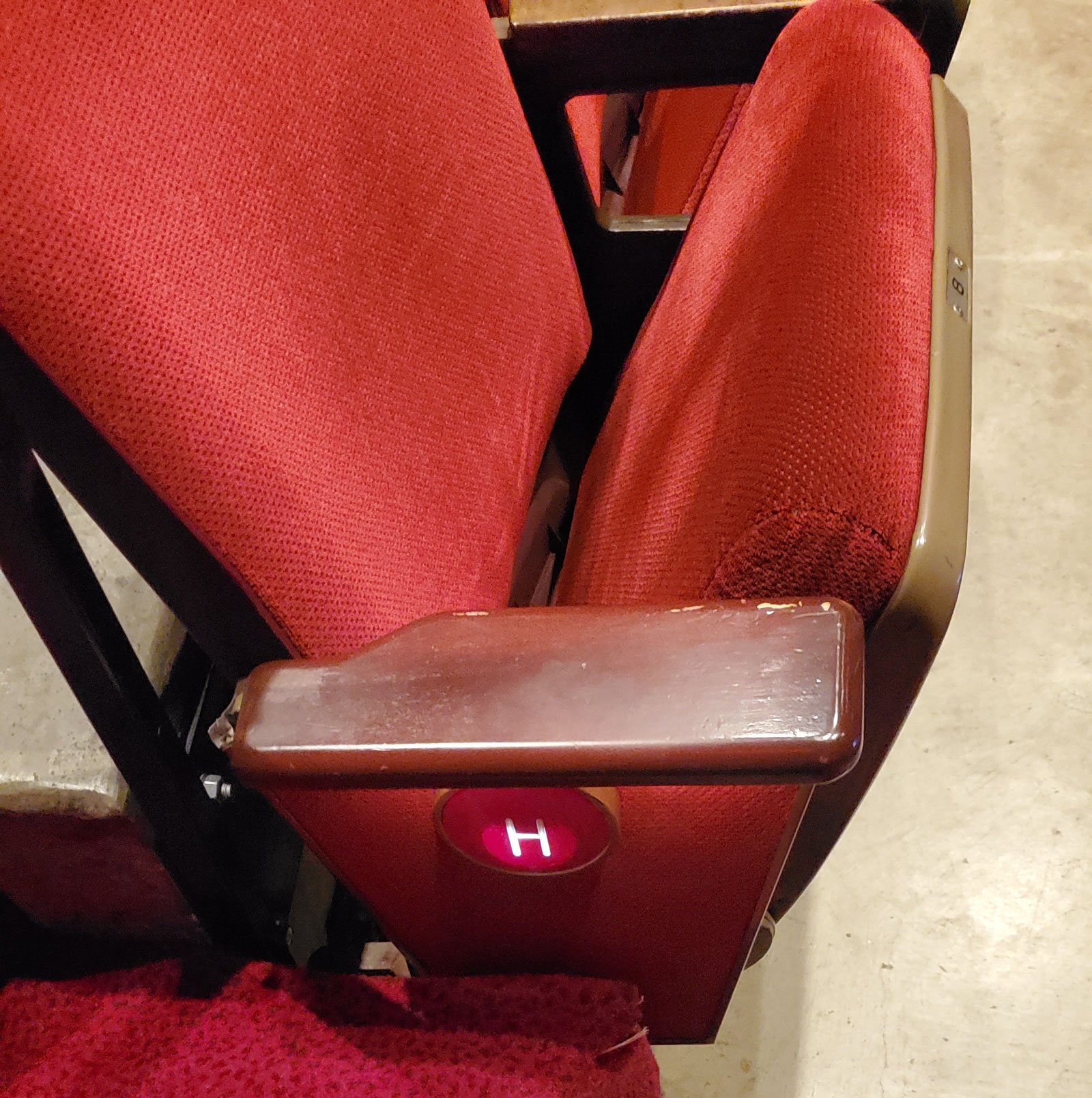 red plush theater seat