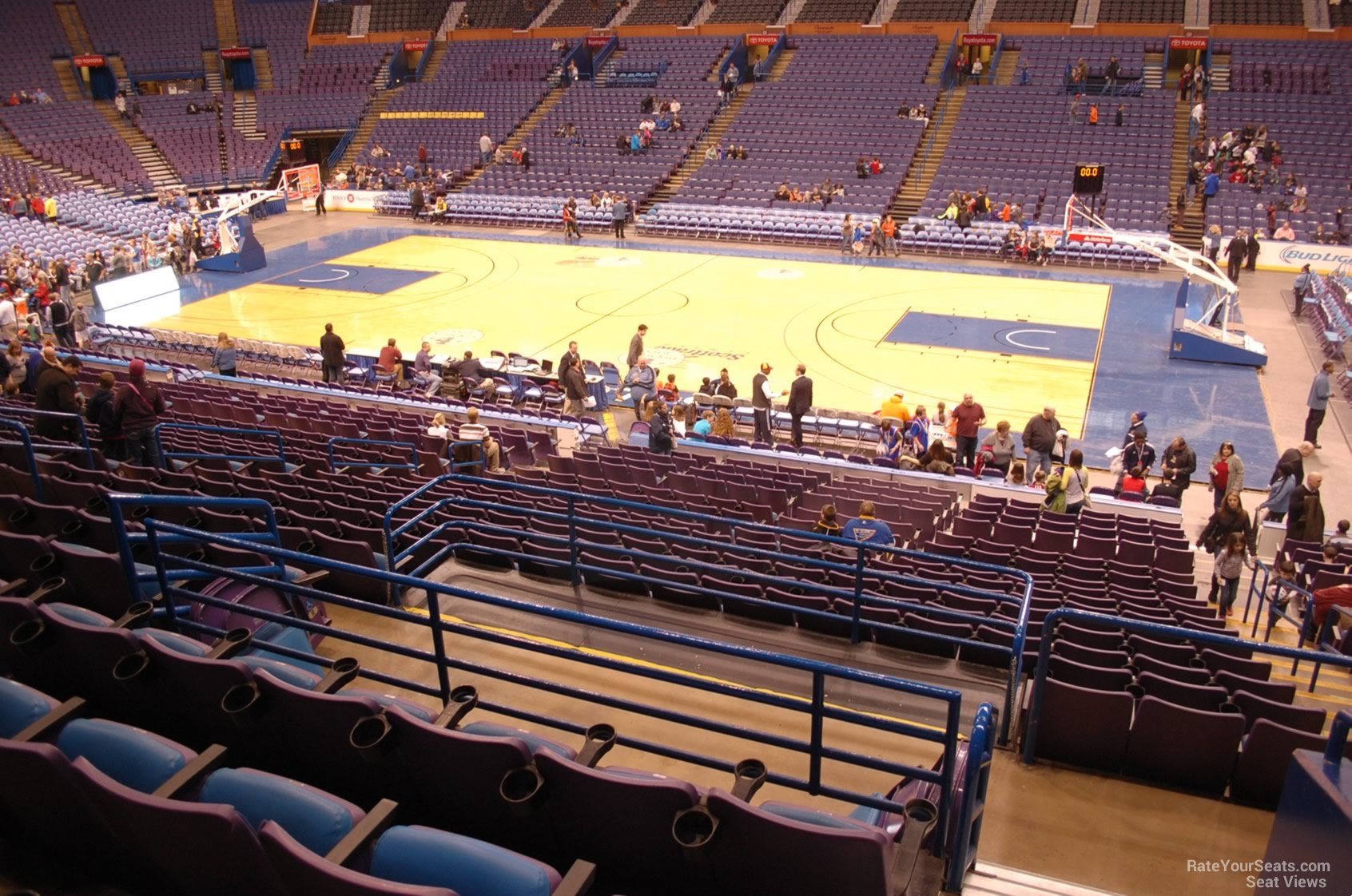 section 102, row dd seat view  for basketball - enterprise center