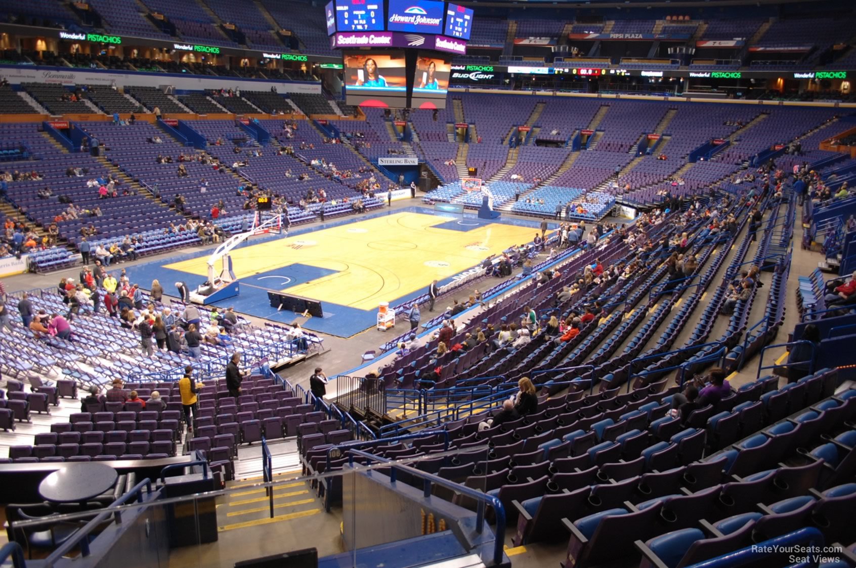 section 107, row dd seat view  for basketball - enterprise center