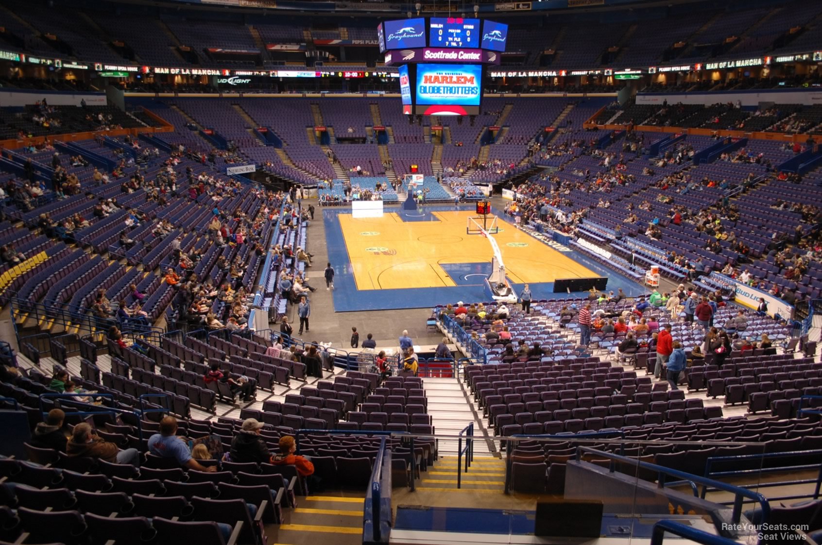 section 111, row dd seat view  for basketball - enterprise center