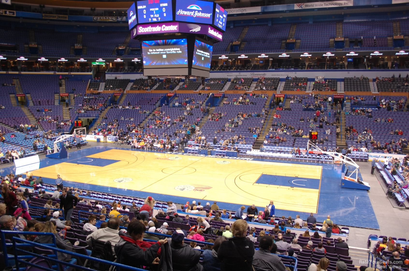 section 115, row dd seat view  for basketball - enterprise center