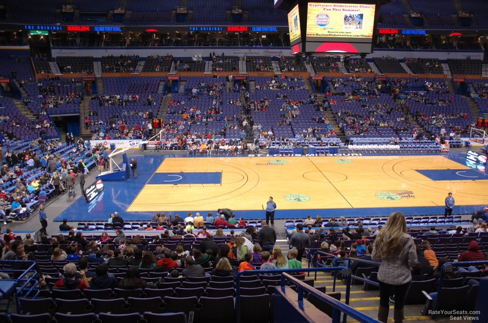section 117, row dd seat view  for basketball - enterprise center
