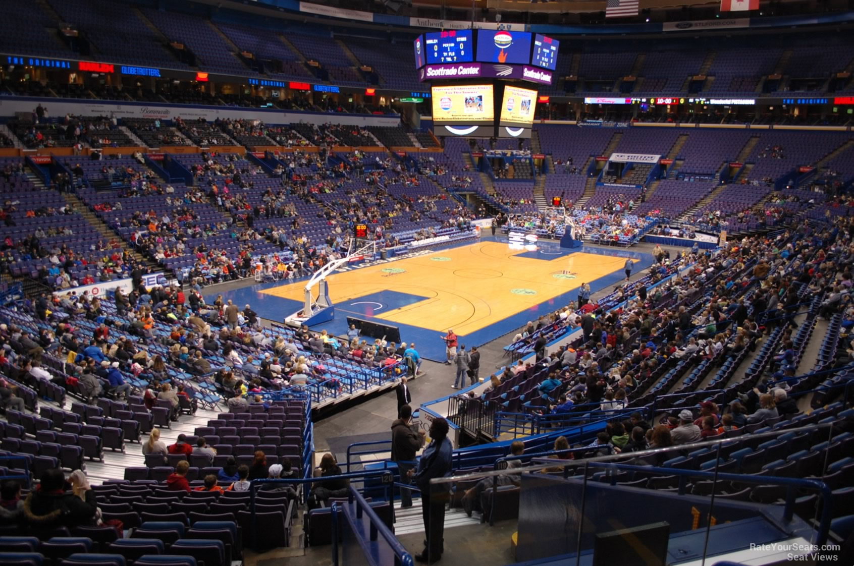 section 120, row dd seat view  for basketball - enterprise center