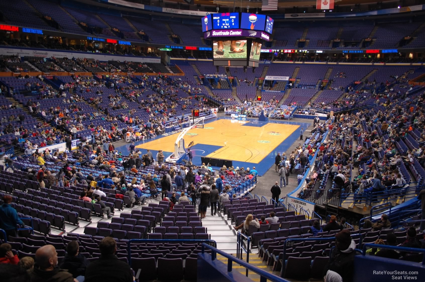 section 121, row dd seat view  for basketball - enterprise center