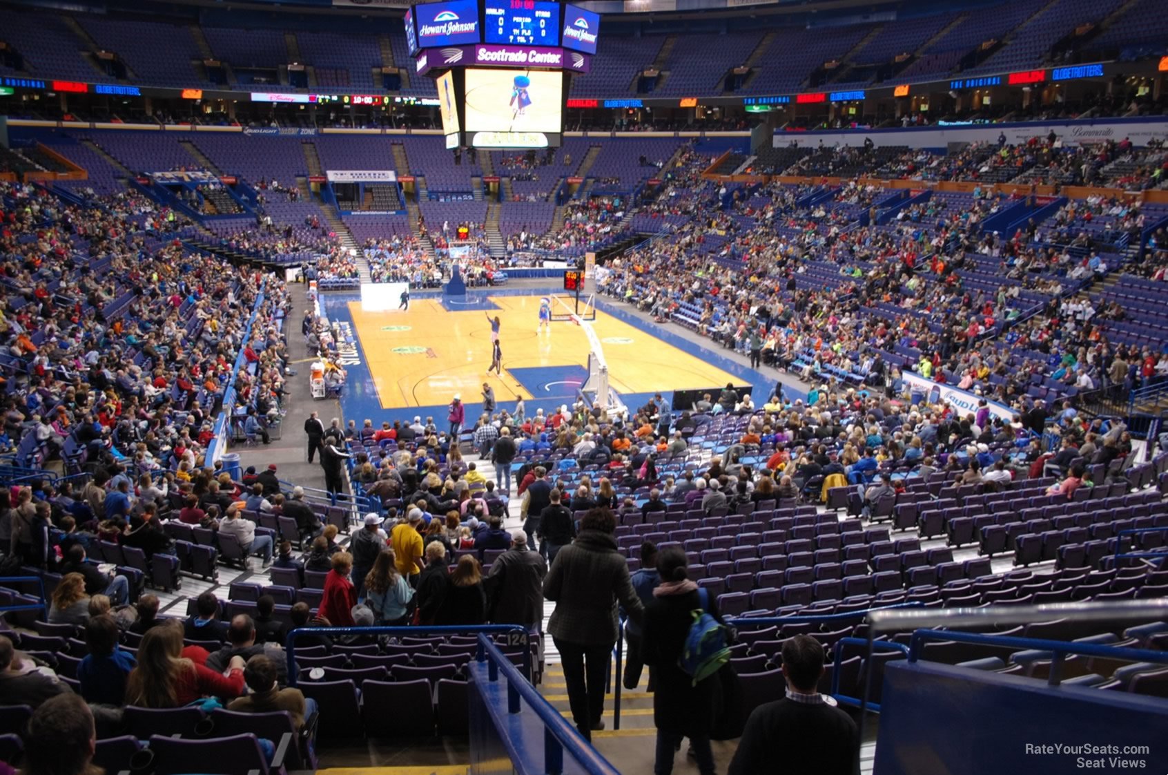 section 124, row dd seat view  for basketball - enterprise center