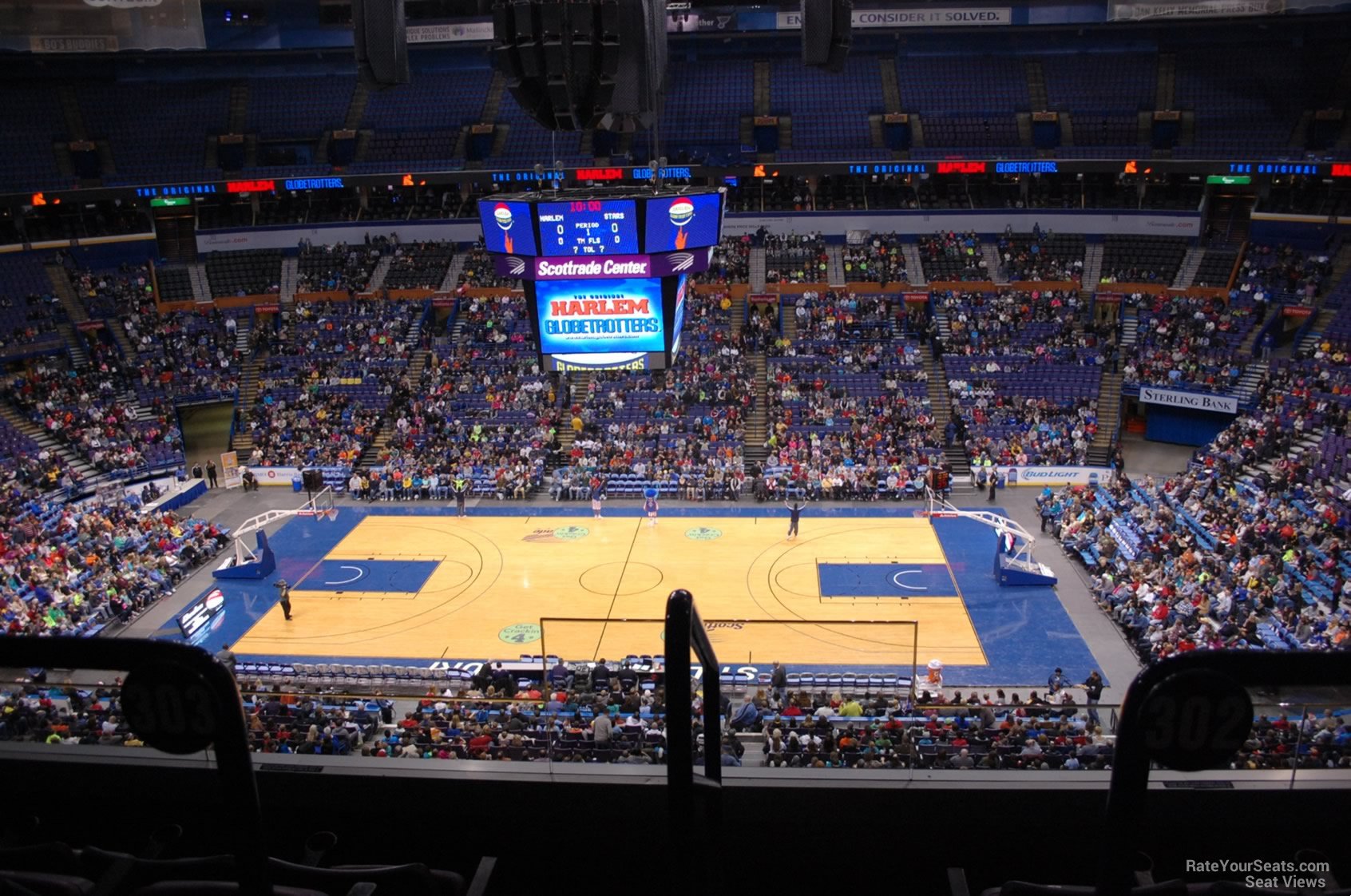 section 302, row c seat view  for basketball - enterprise center