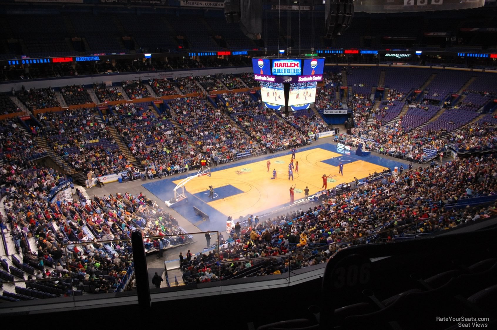 section 306, row c seat view  for basketball - enterprise center