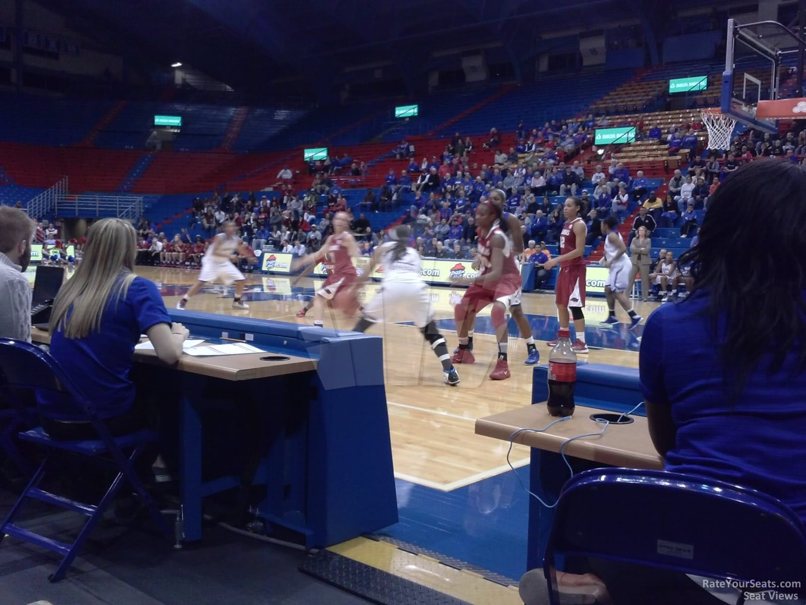 section e, row 1 seat view  - allen fieldhouse