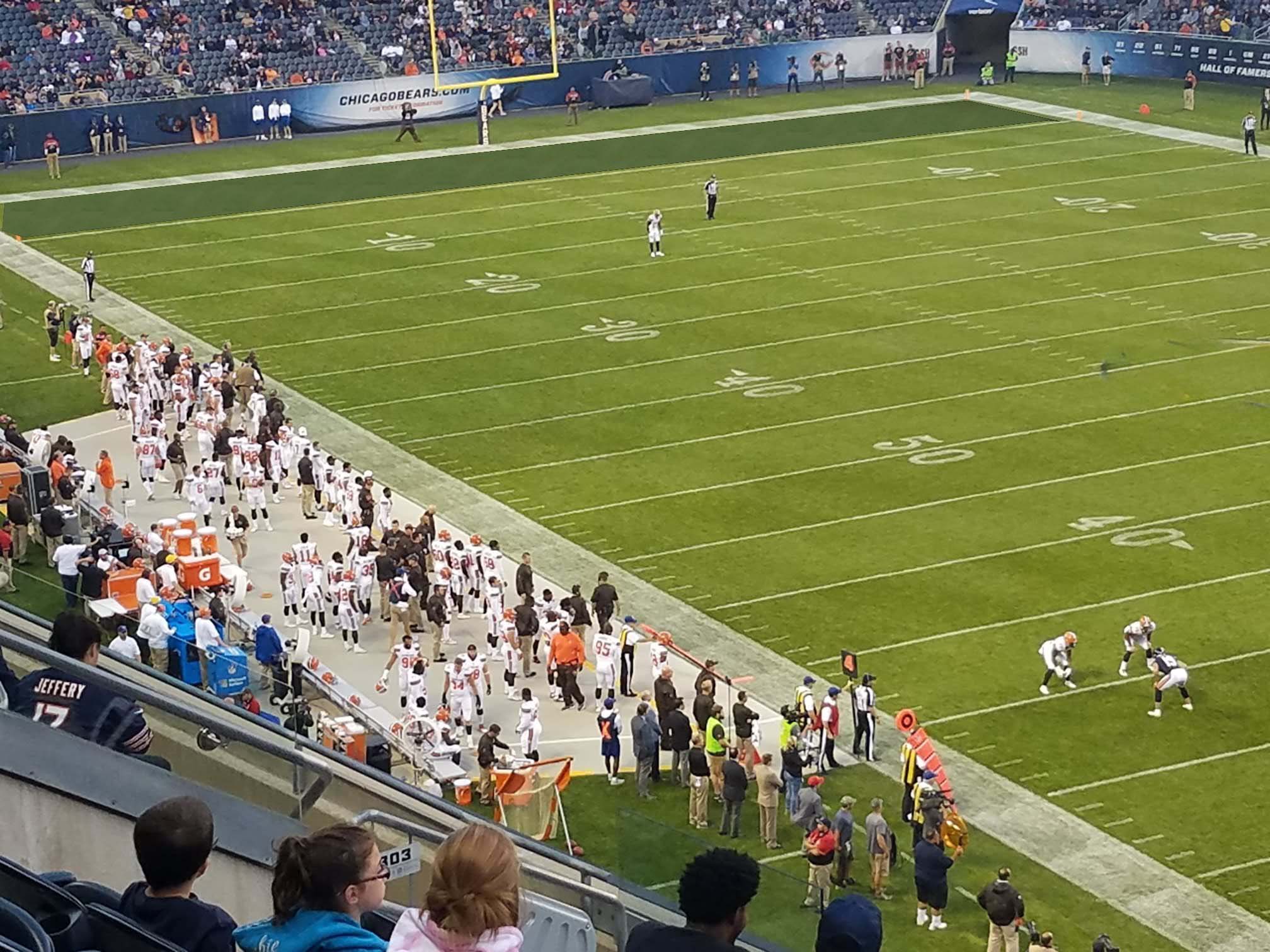 soldier field visitor sideline