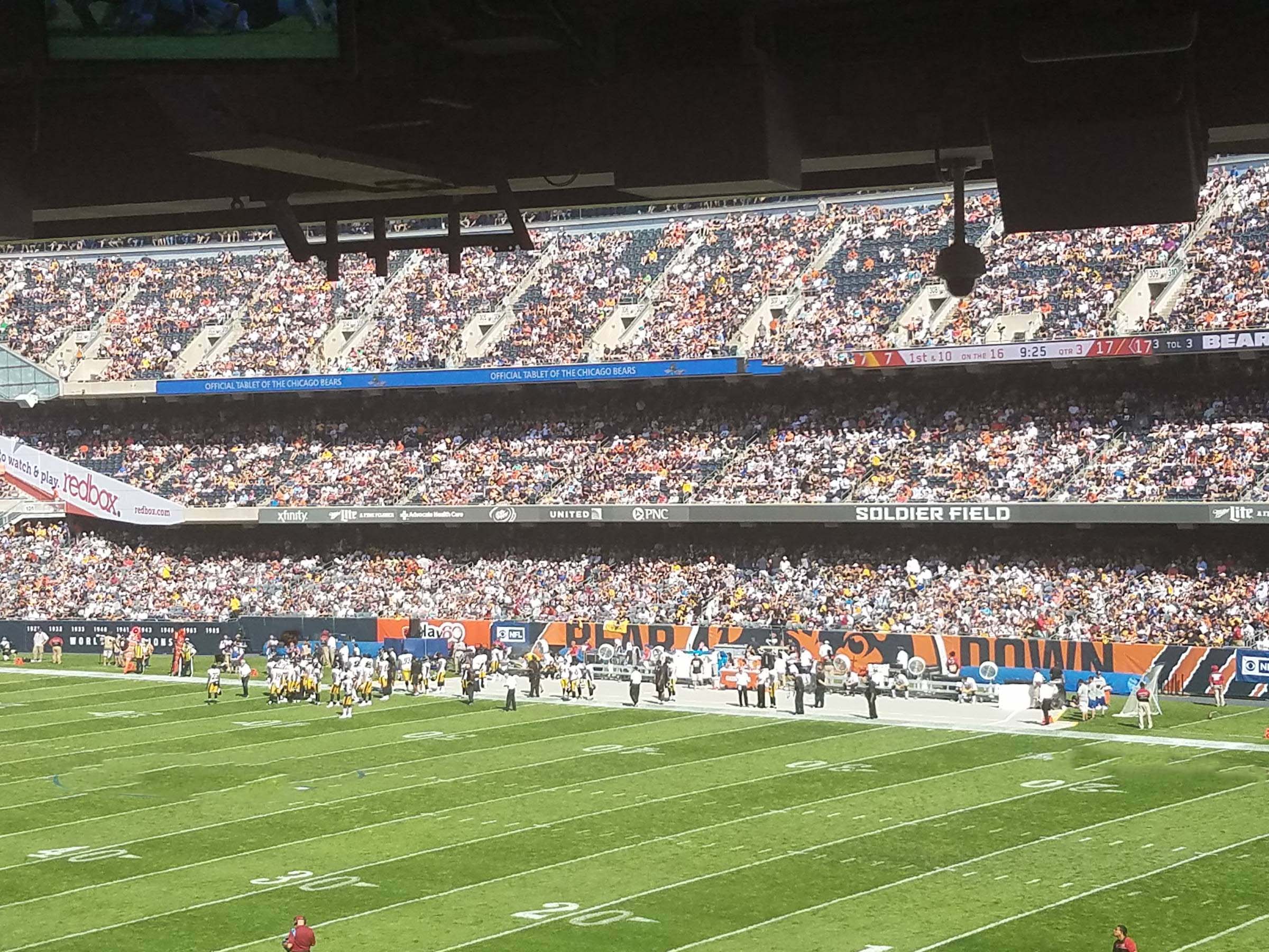 soldier field visitor sideline