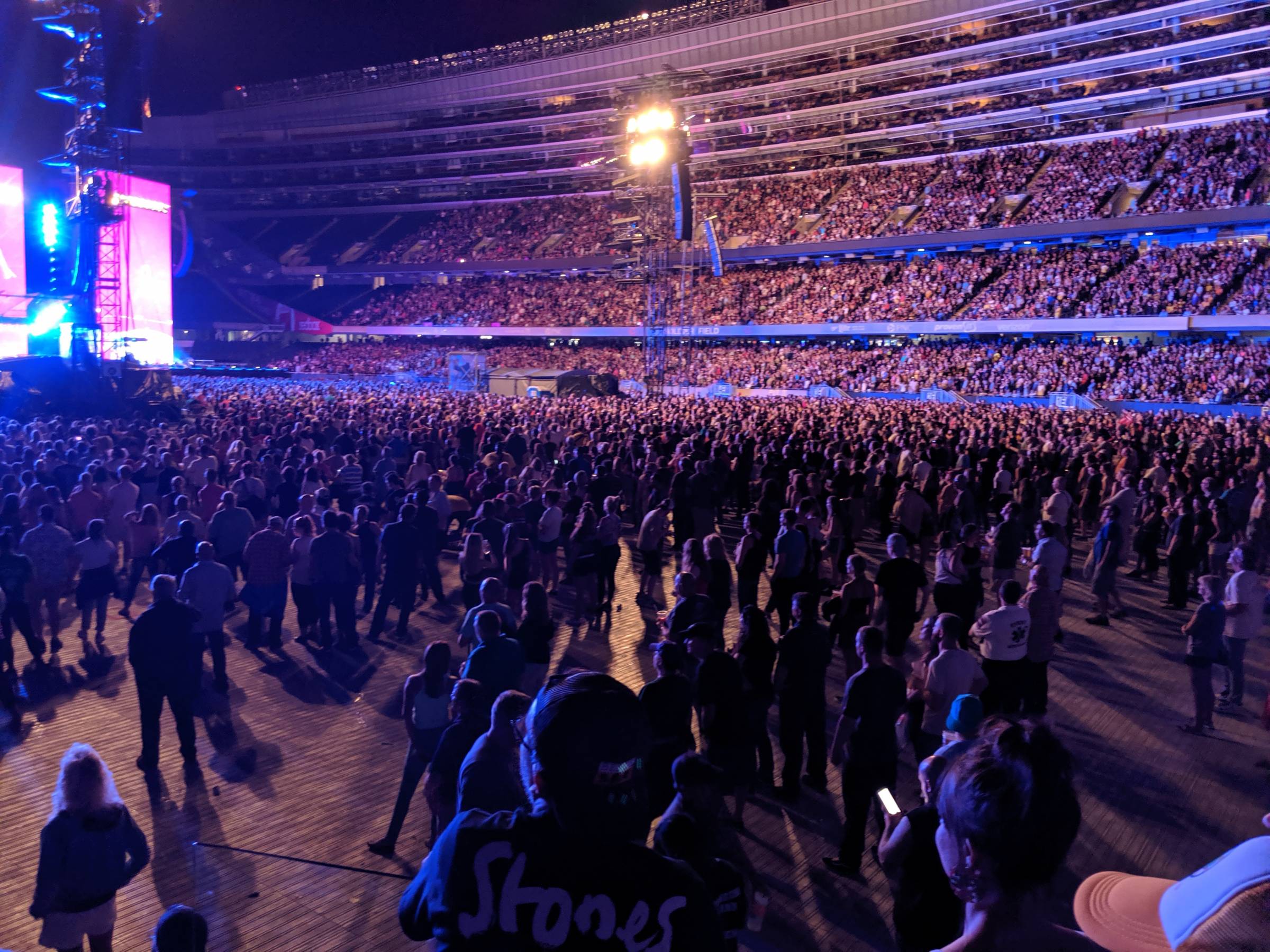field seating for concert at soldier field