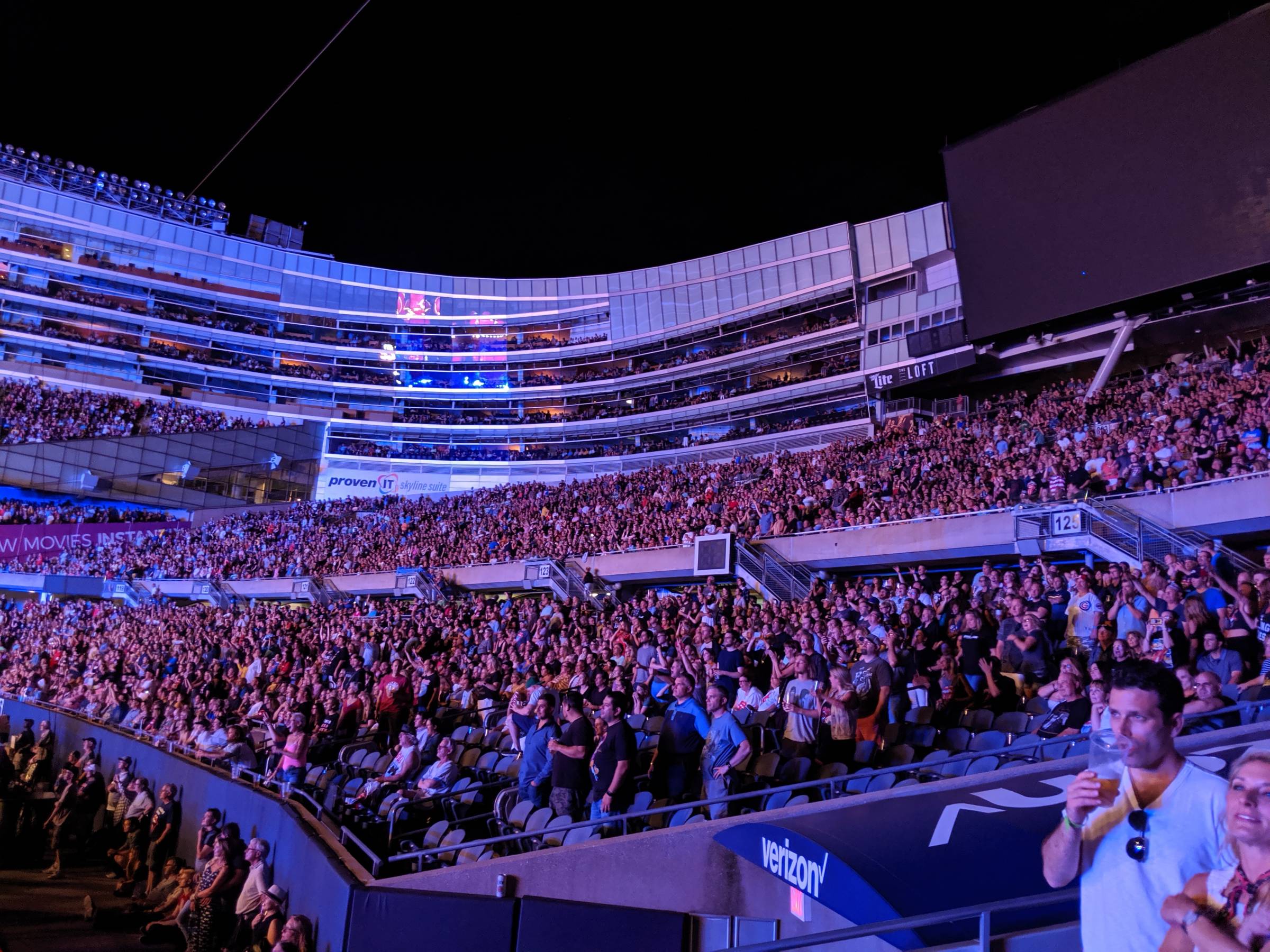 100 level seating for concert at soldier field