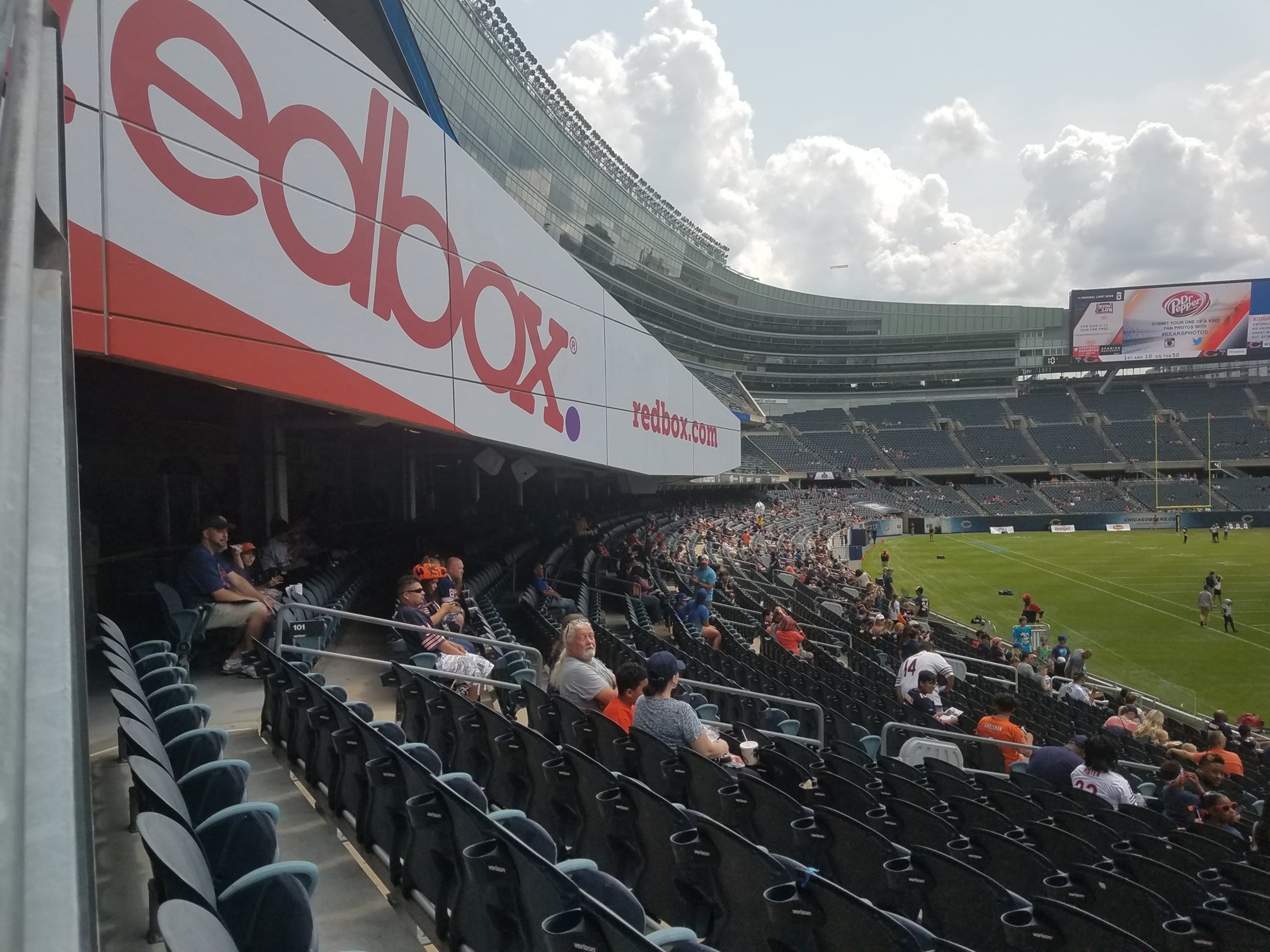 covered seats in lower level