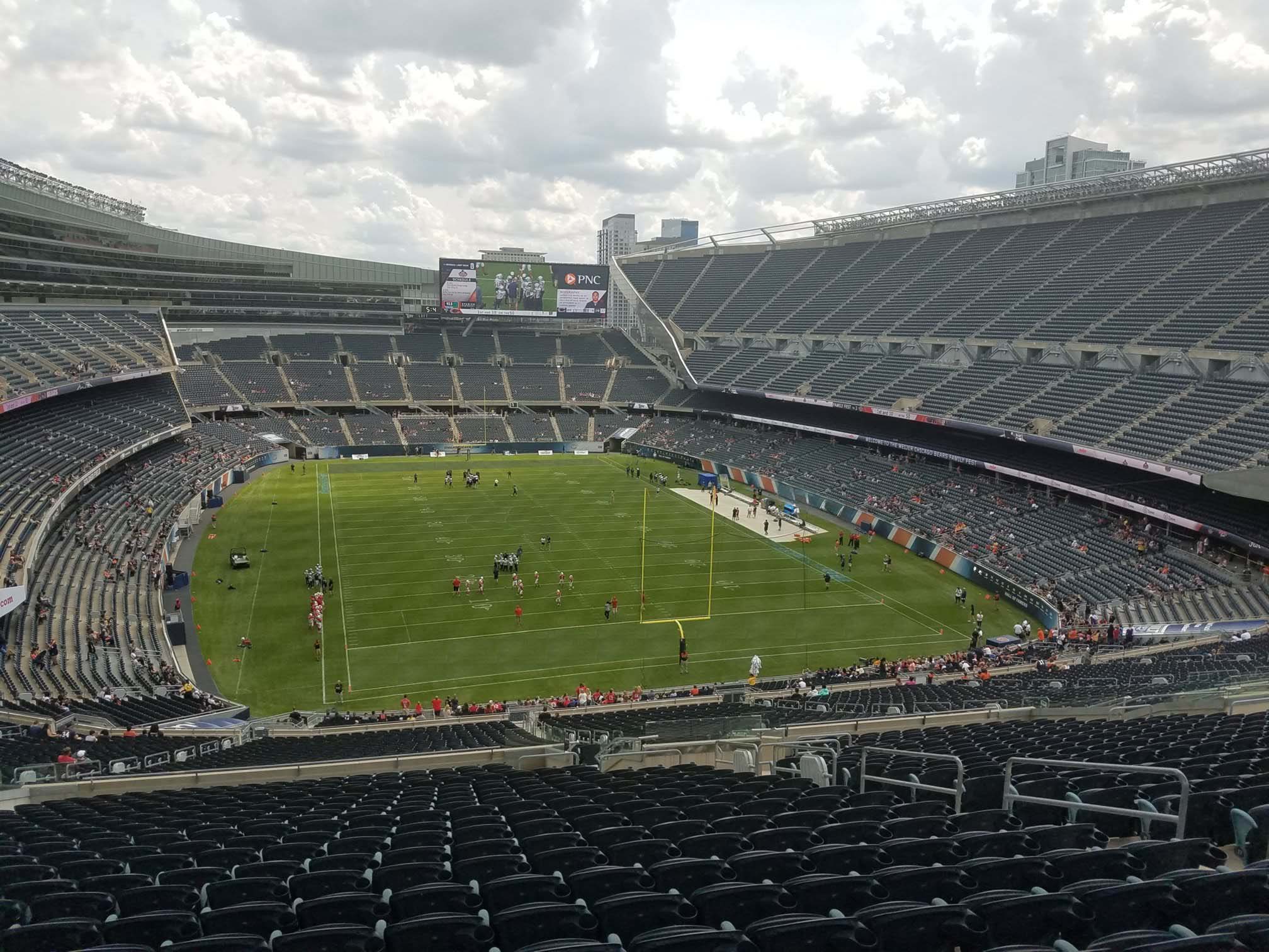 Soldier Field view of field