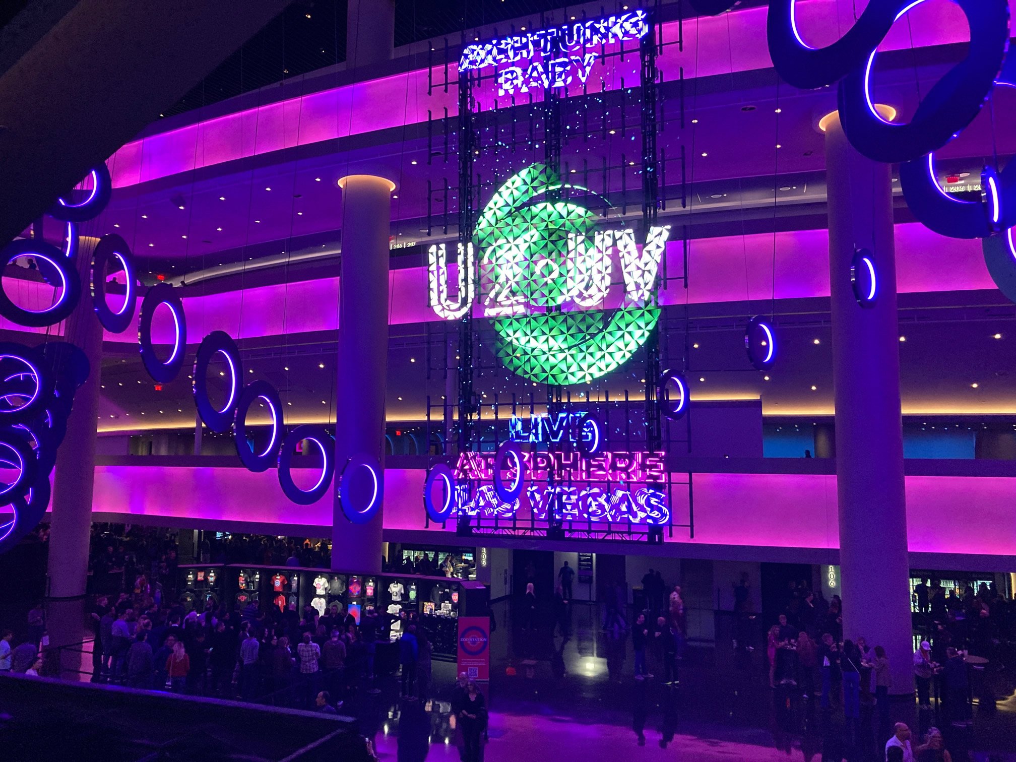 lobby at MSG Sphere for u2 show