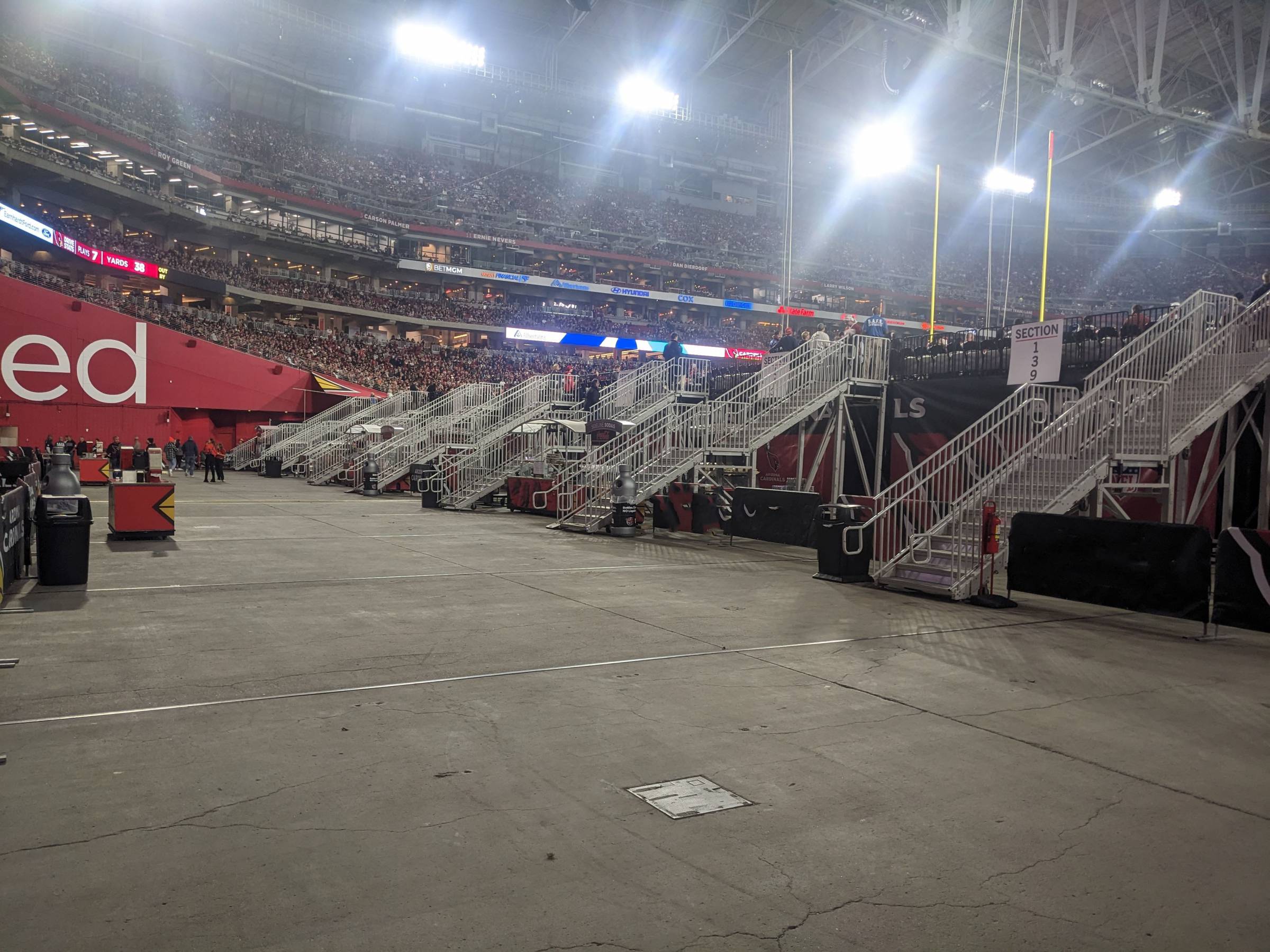 red zone seats staircase